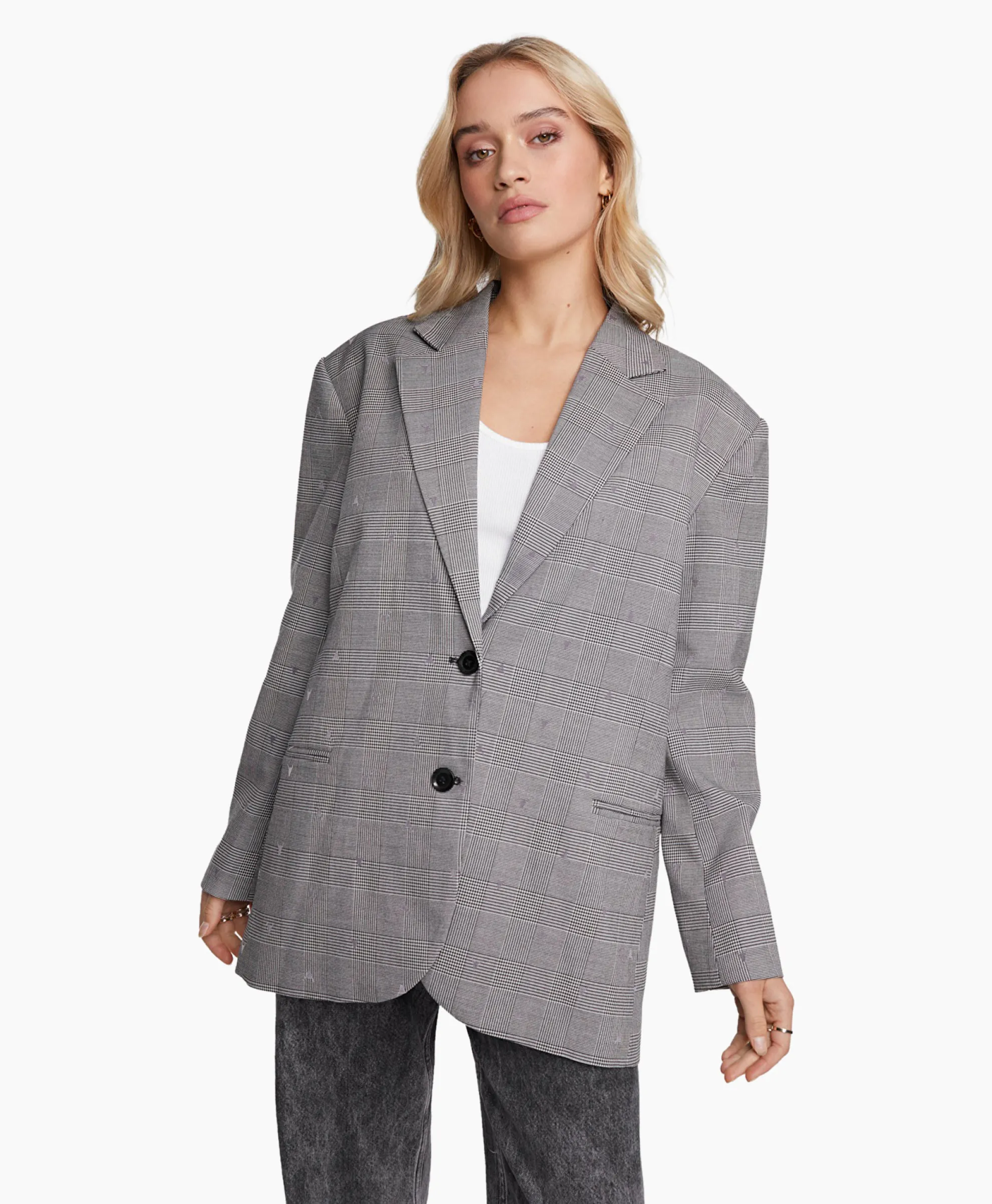 Alix The Label Blazer Woven Special Checked Zwart