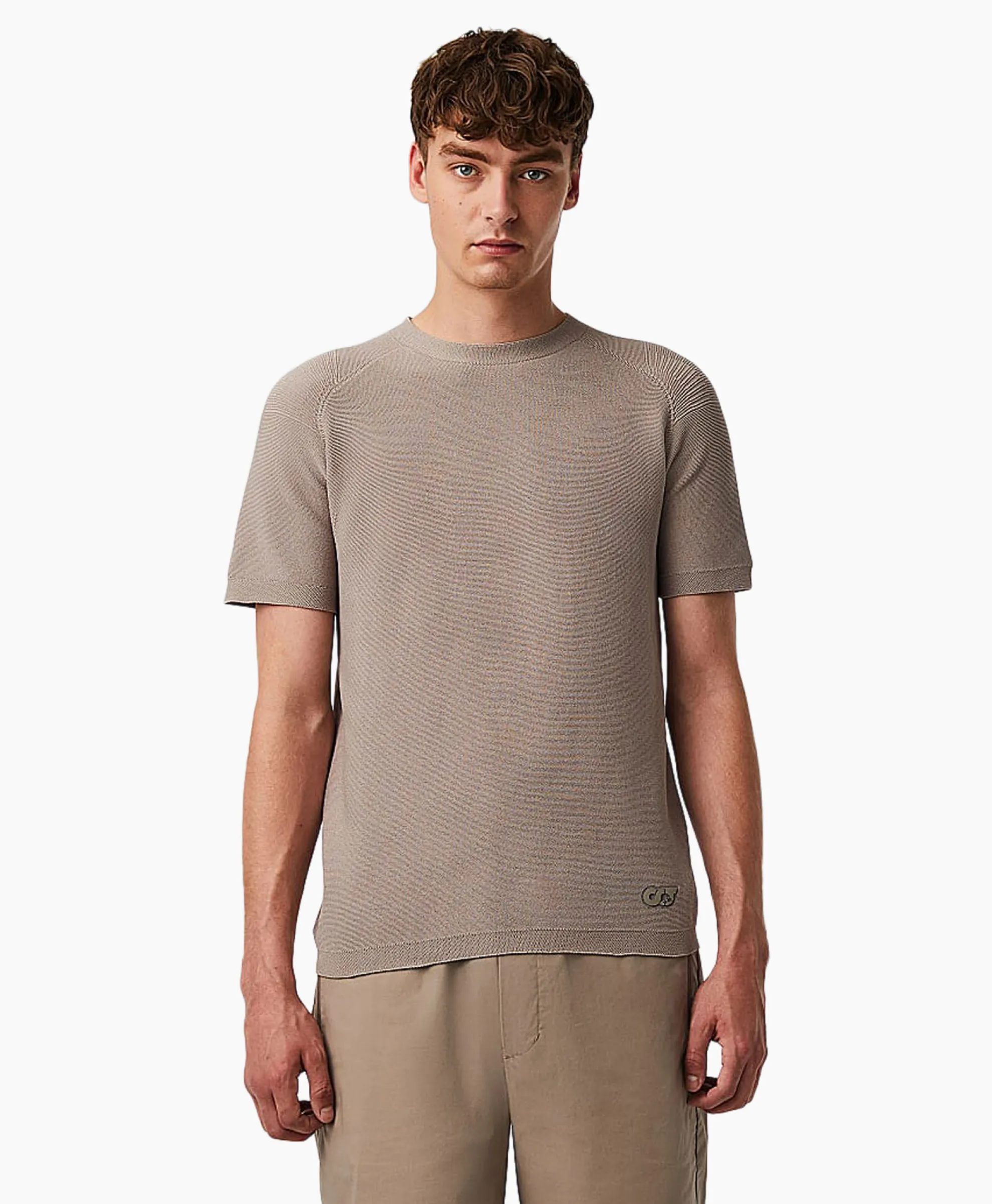 Alpha Tauri T-Shirt Korte Mouw Fosos Zand