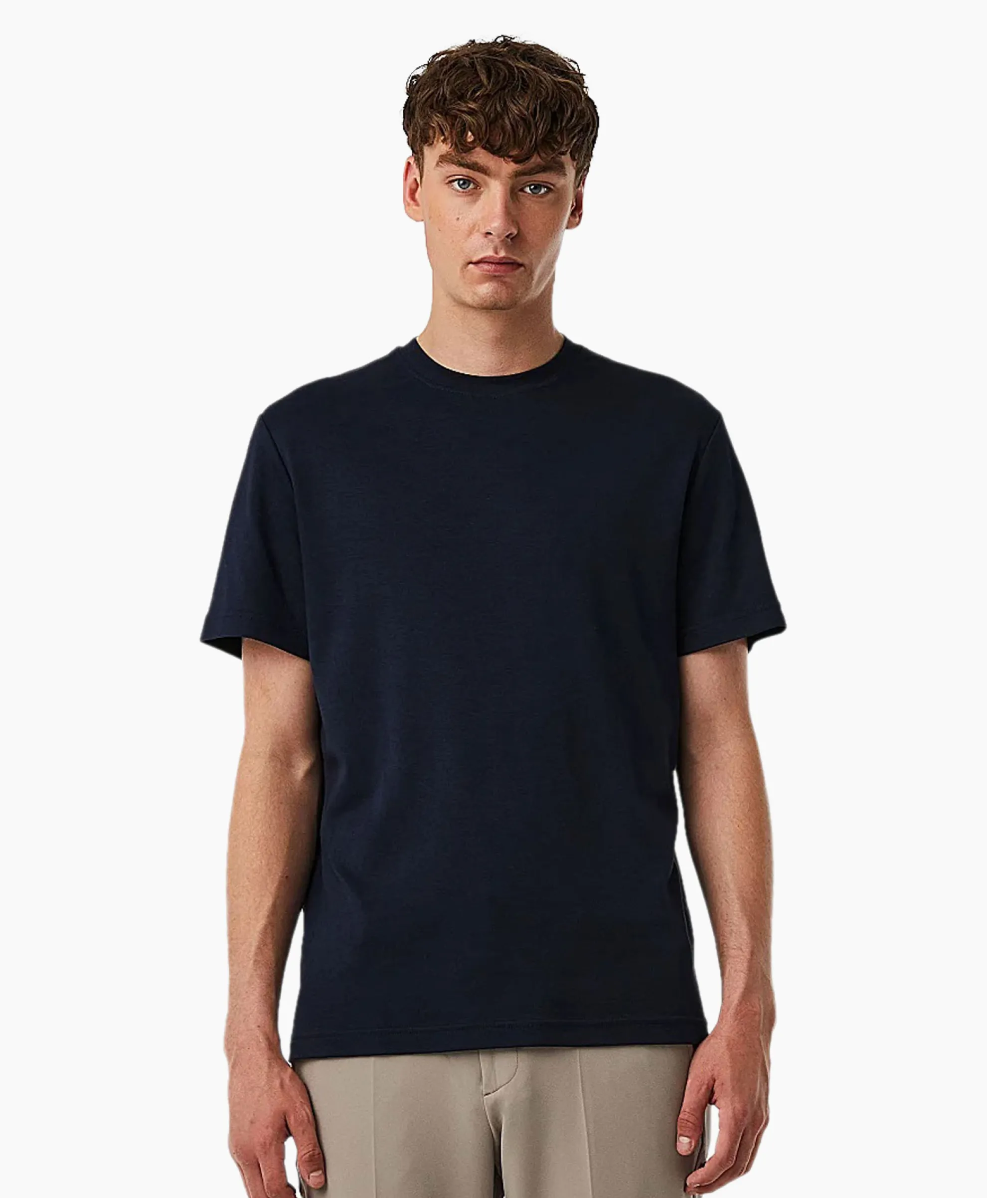 Alpha Tauri T-Shirt Korte Mouw Jopin Donker Blauw