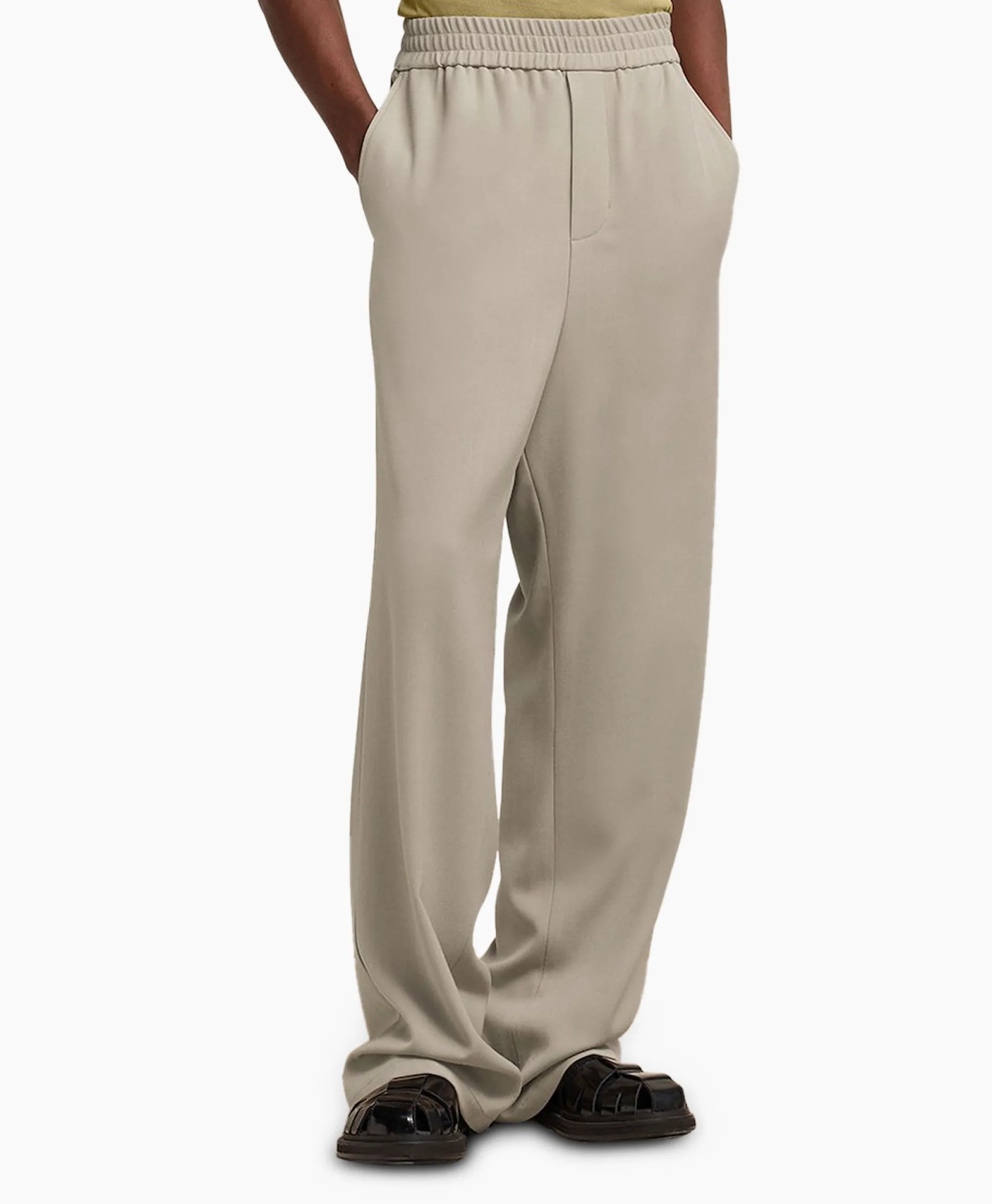 Ami Paris Broek Elastic Waist Taupe