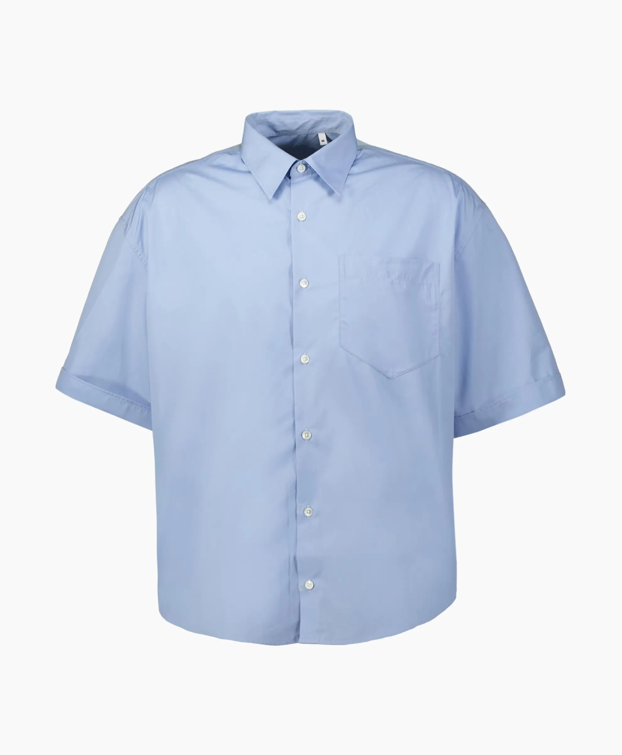 Ami Paris Overhemd Boxy Fit Sl Blauw
