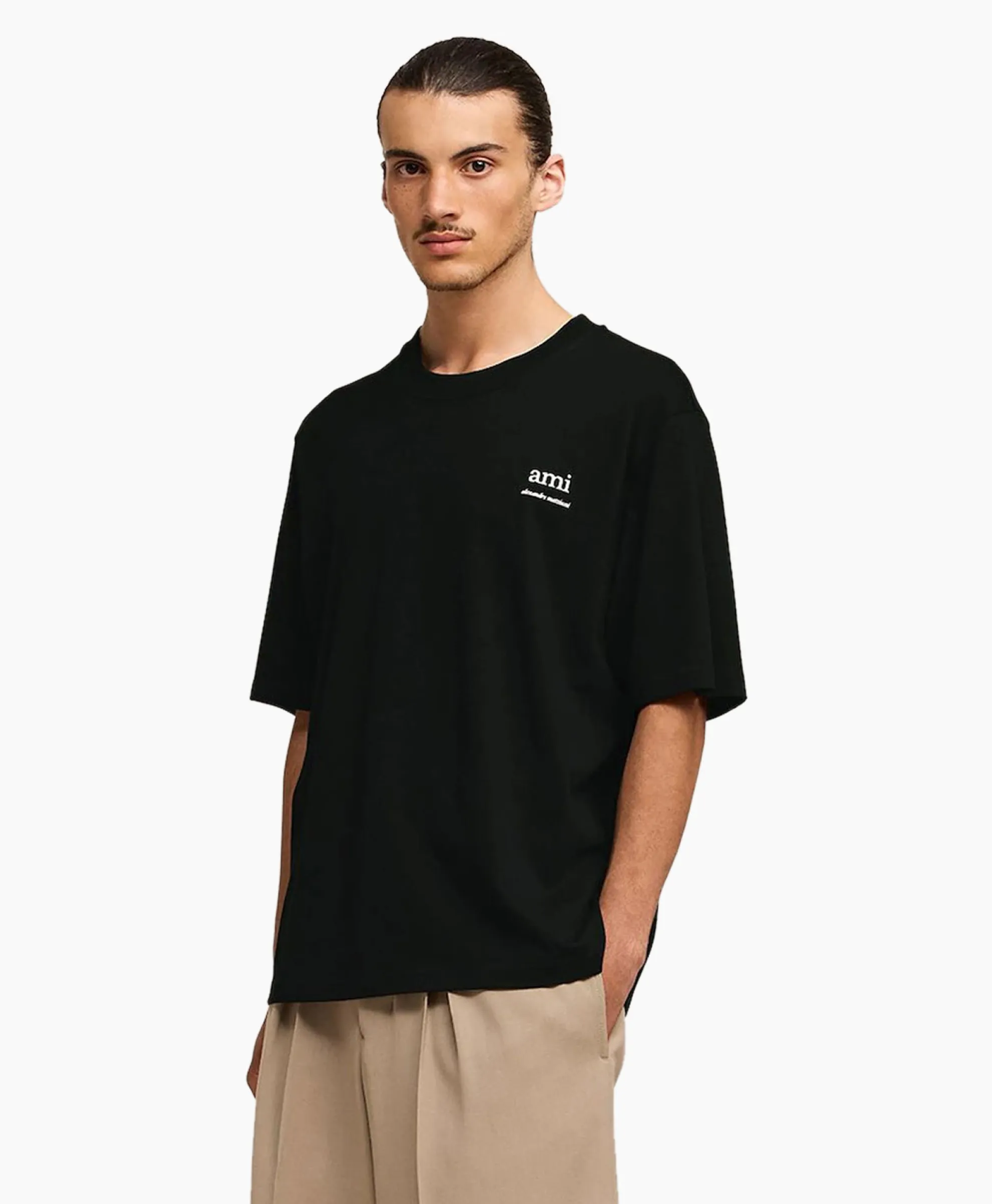 Ami Paris T-Shirt Korte Mouw Ami Am Zwart