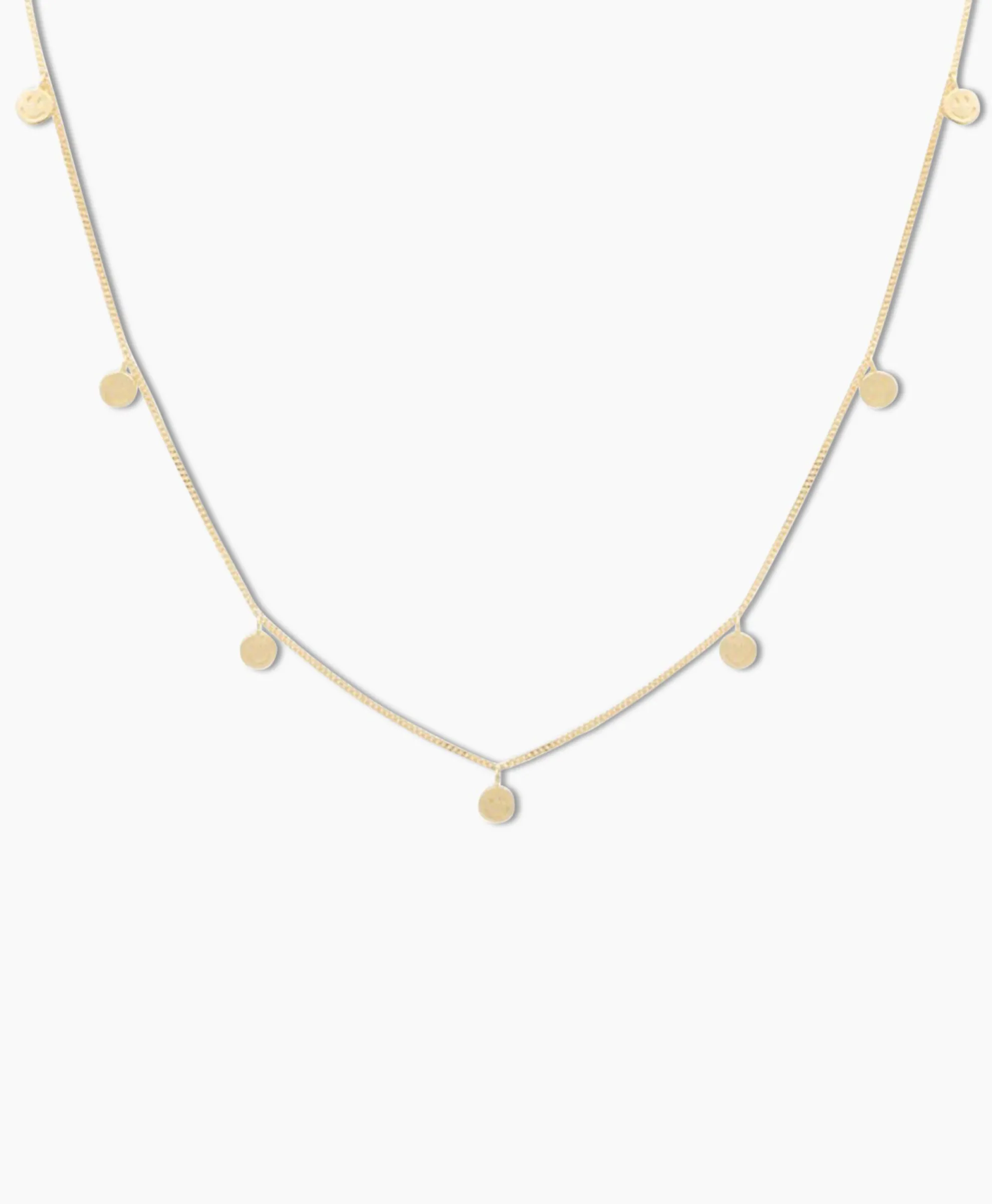 Anna+Nina Ketting Smiley Goud