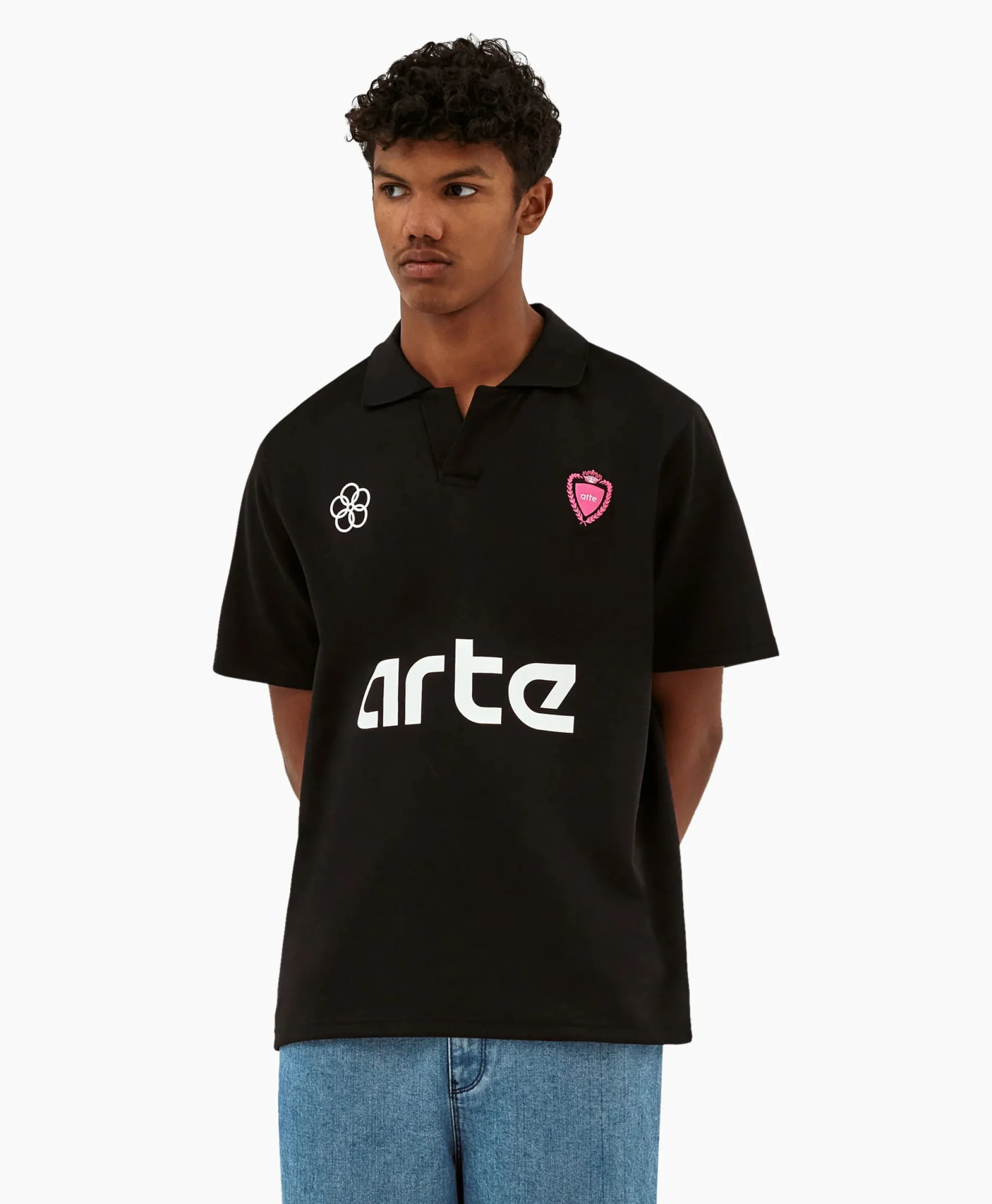 Arte Antwerp T-Shirt Korte Mouw Basic Futebol Zwart