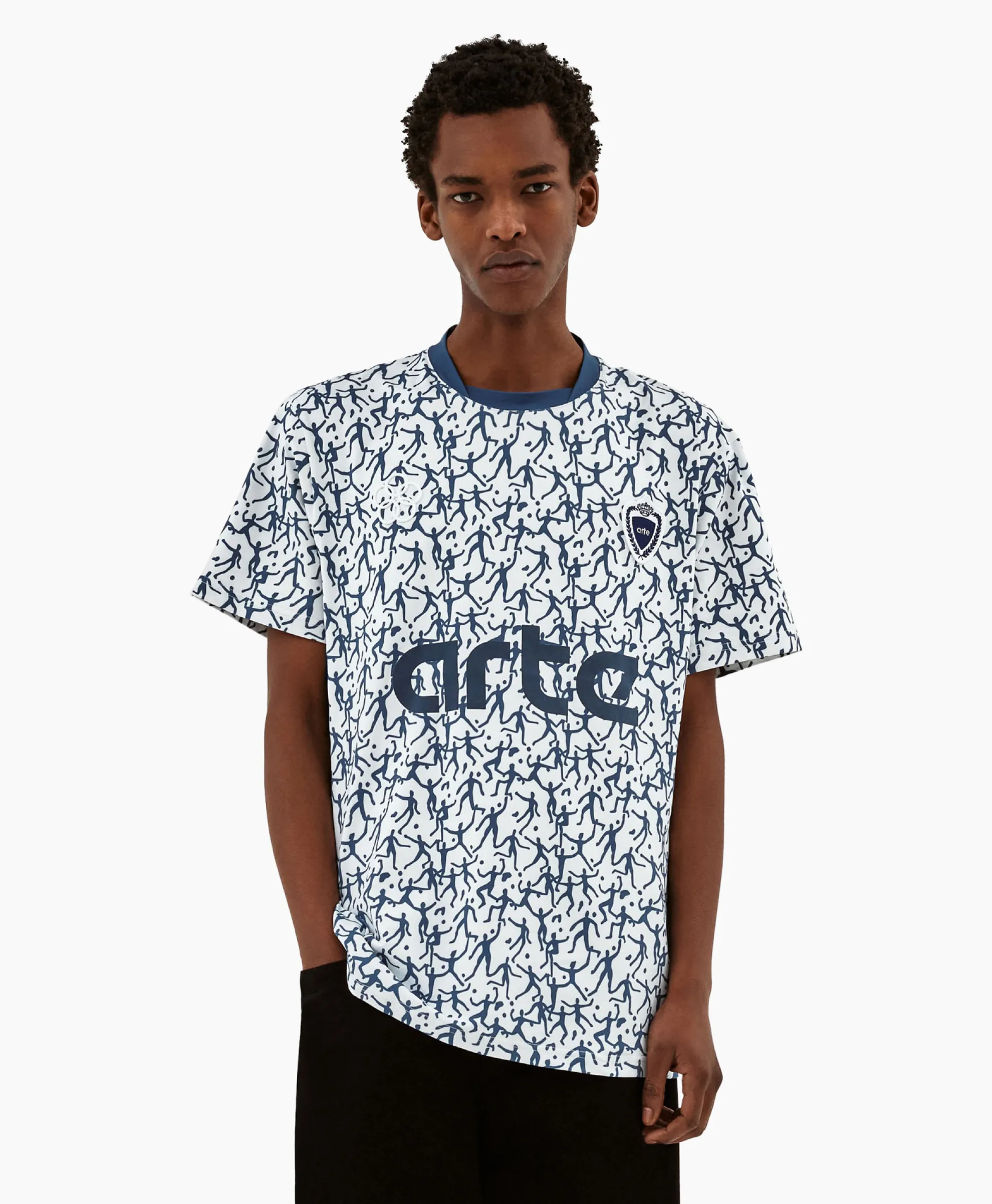 Arte Antwerp T-Shirt Korte Mouw Printed Futebol Wit