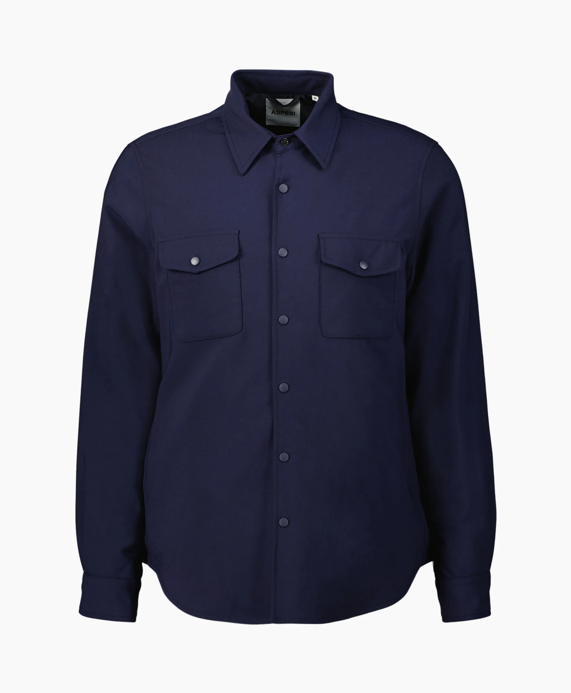 Aspesi Overhemd Camicia Doppia Blauw