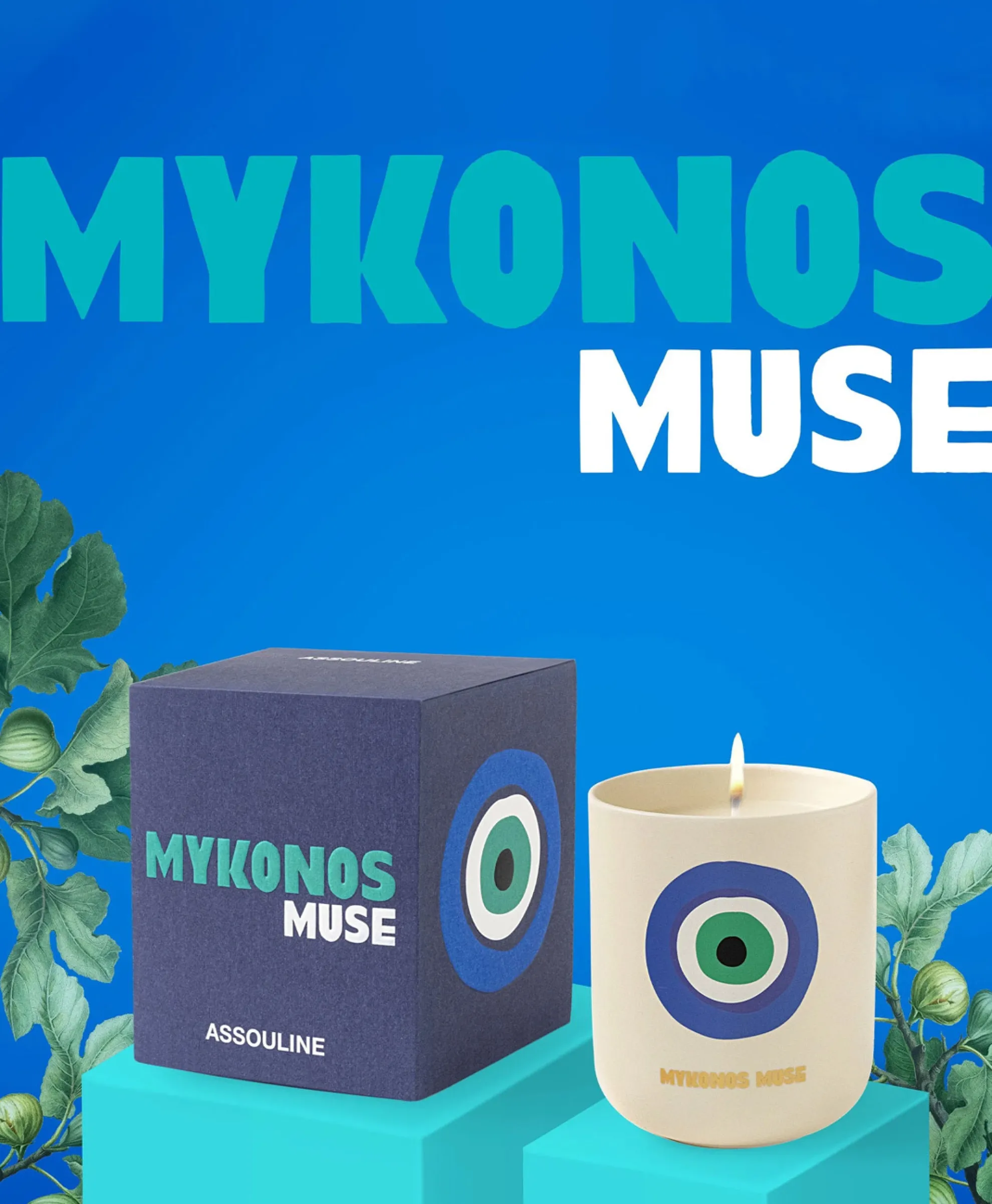 Assouline Kaars Mykonos Muse - Travelfrom Home Candle Diversen