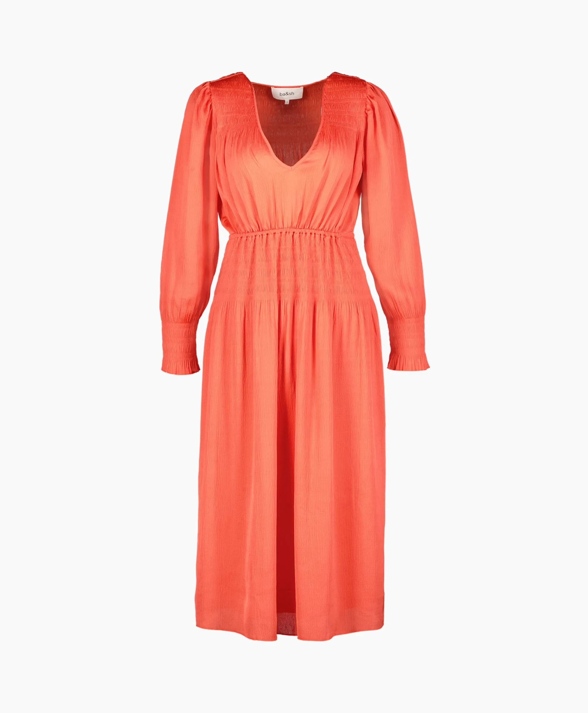 Ba&Sh Midi Jurk Koll Rood