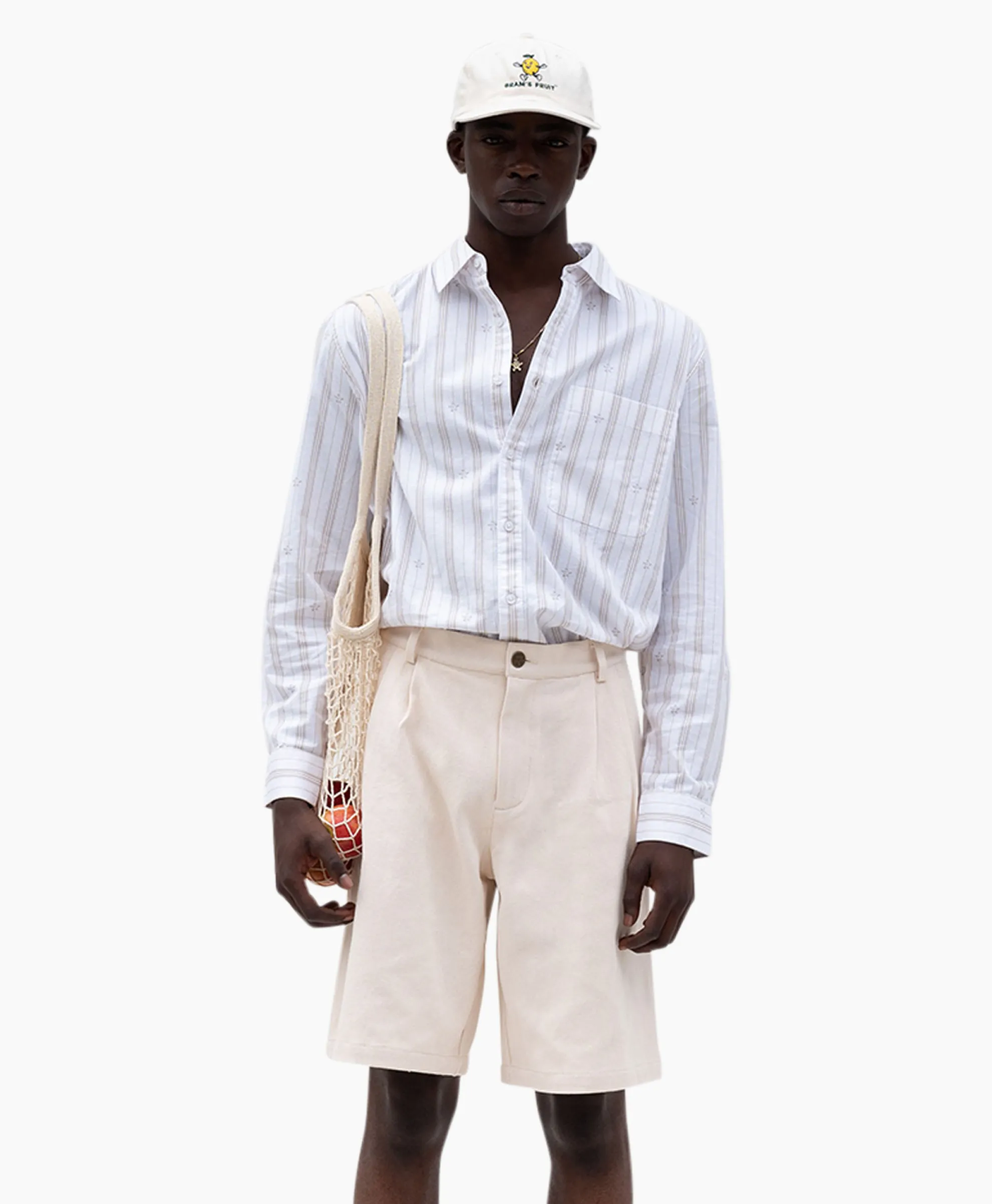 Bram's Fruit Overhemd Lemon Pattern Shi Beige