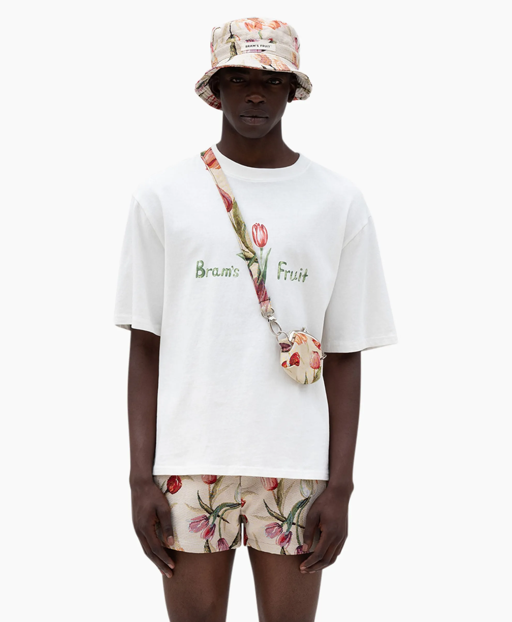 Bram's Fruit T-Shirt Korte Mouw Tulip Aquarel Wit