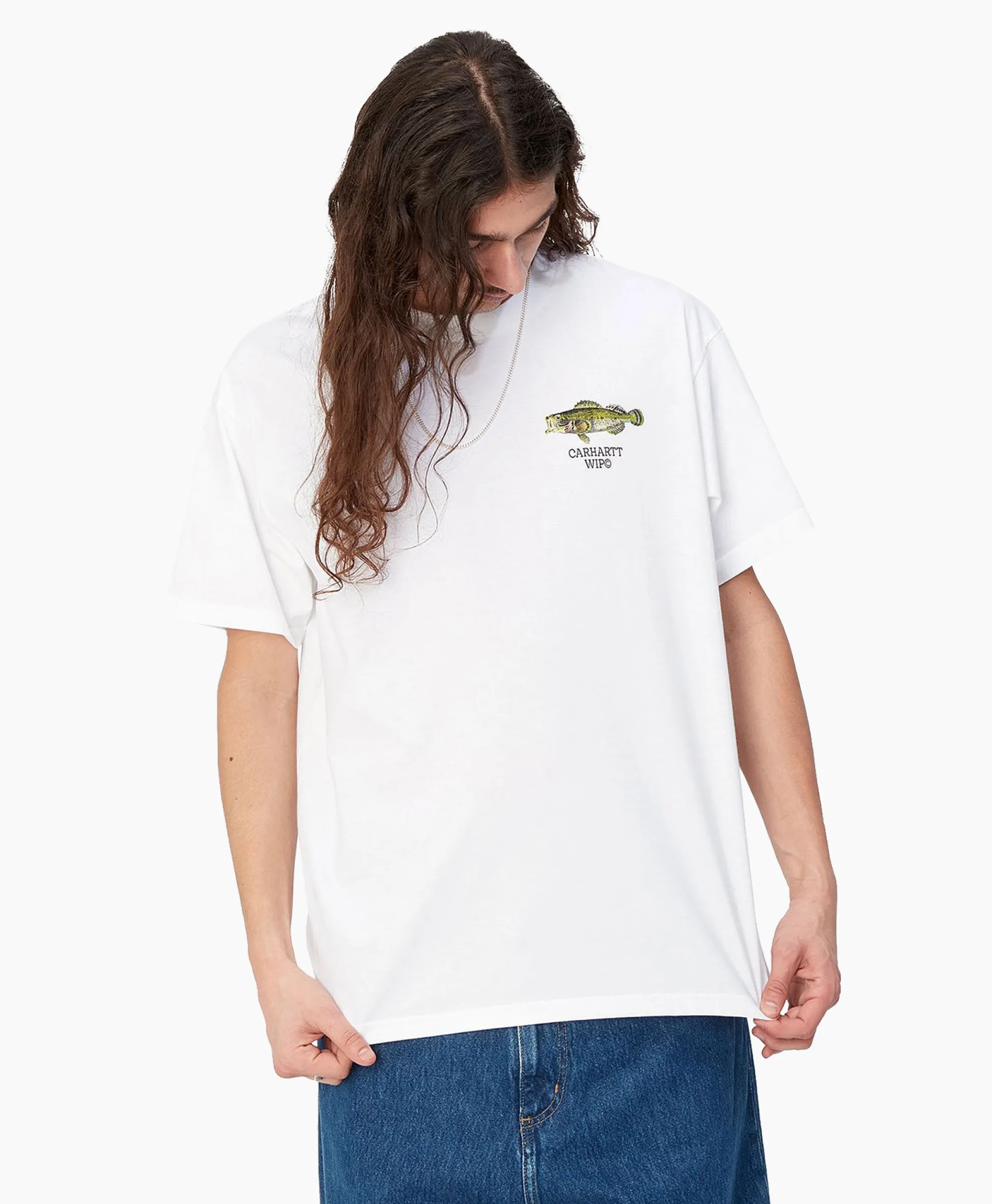 Carhartt Wip T-Shirt Korte Mouw S/S Fish Wit