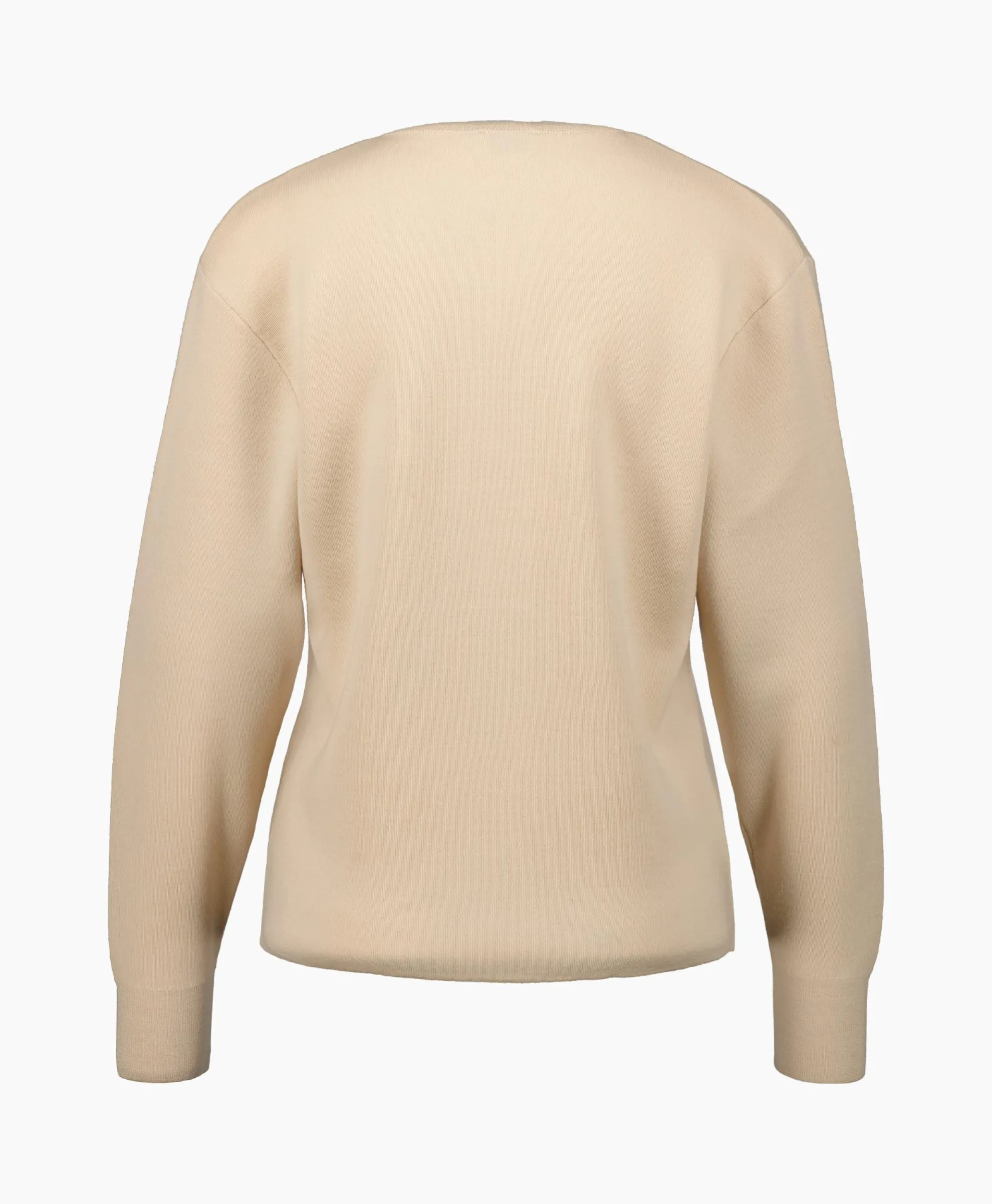 Closed Pullover Crew Neck Henley Beige