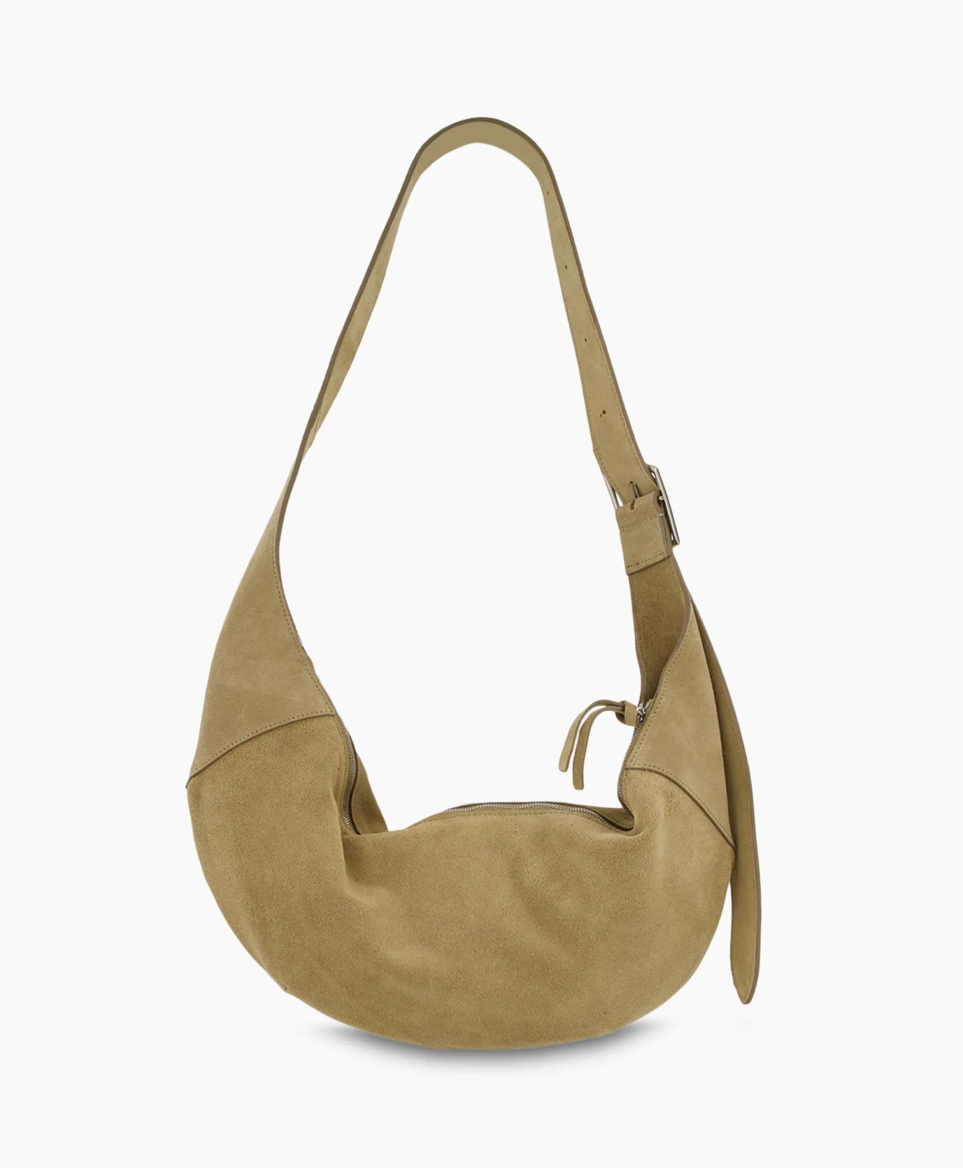 Closed Schouder / Hand Tas Half Moon M Beige