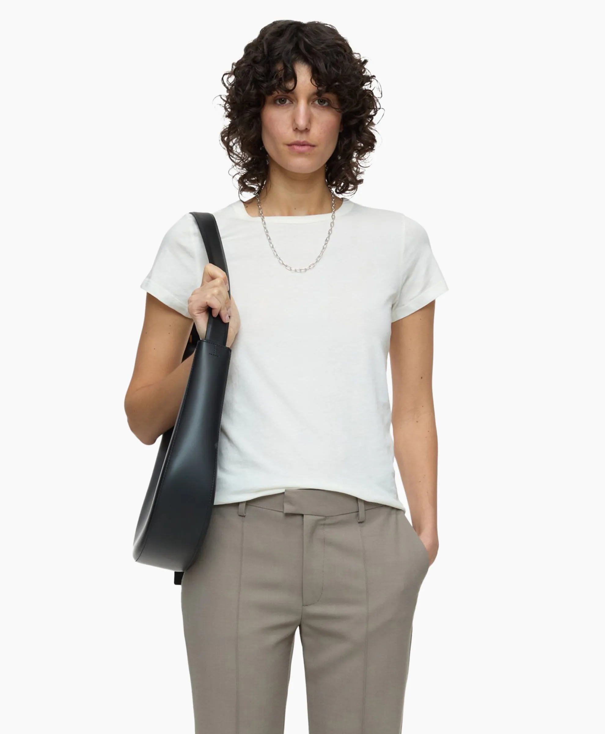 Closed T-Shirt Korte Mouw Crew Neck Short Sleeve Ecru