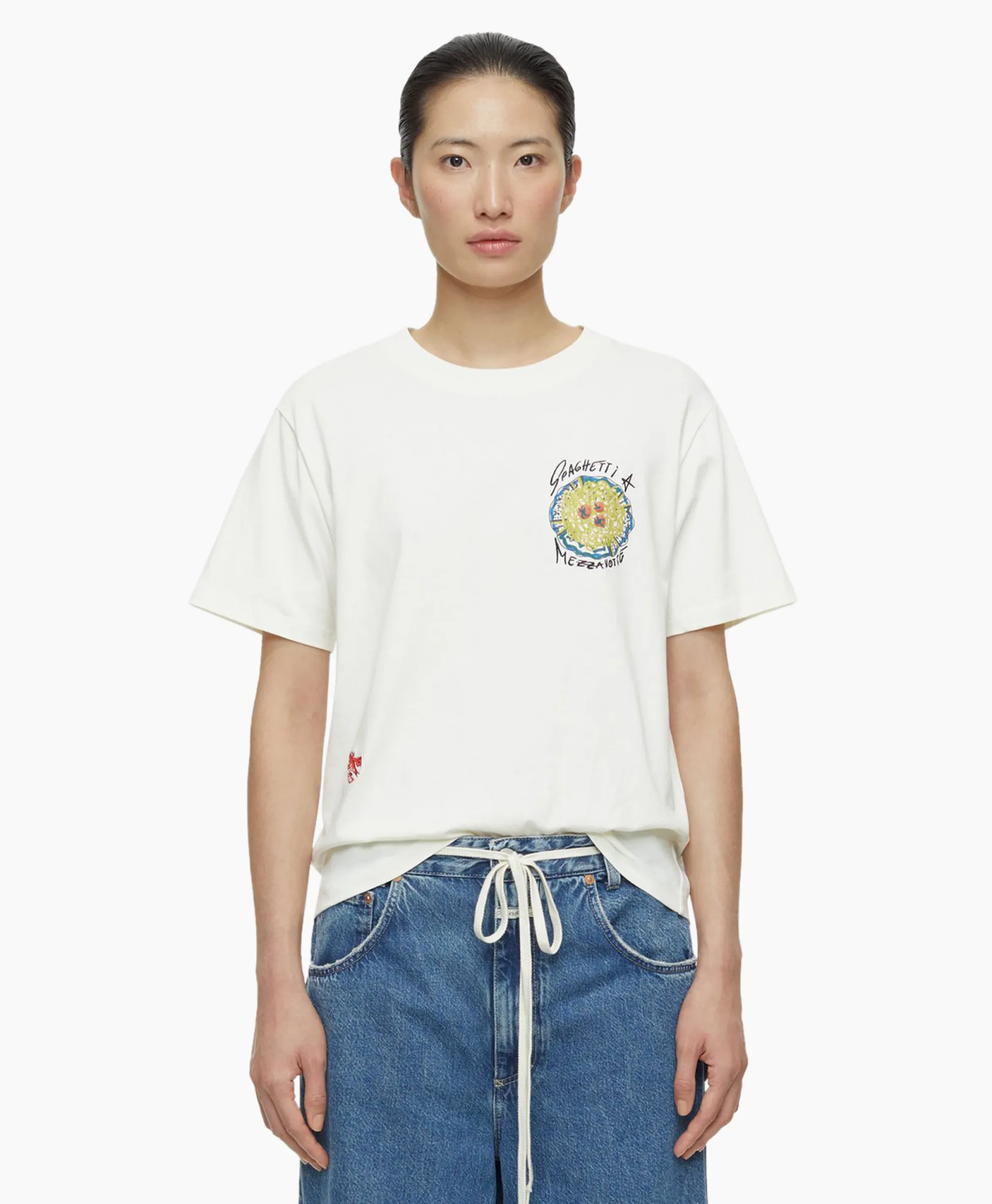 Closed T-Shirt Korte Mouw Printed Ecru