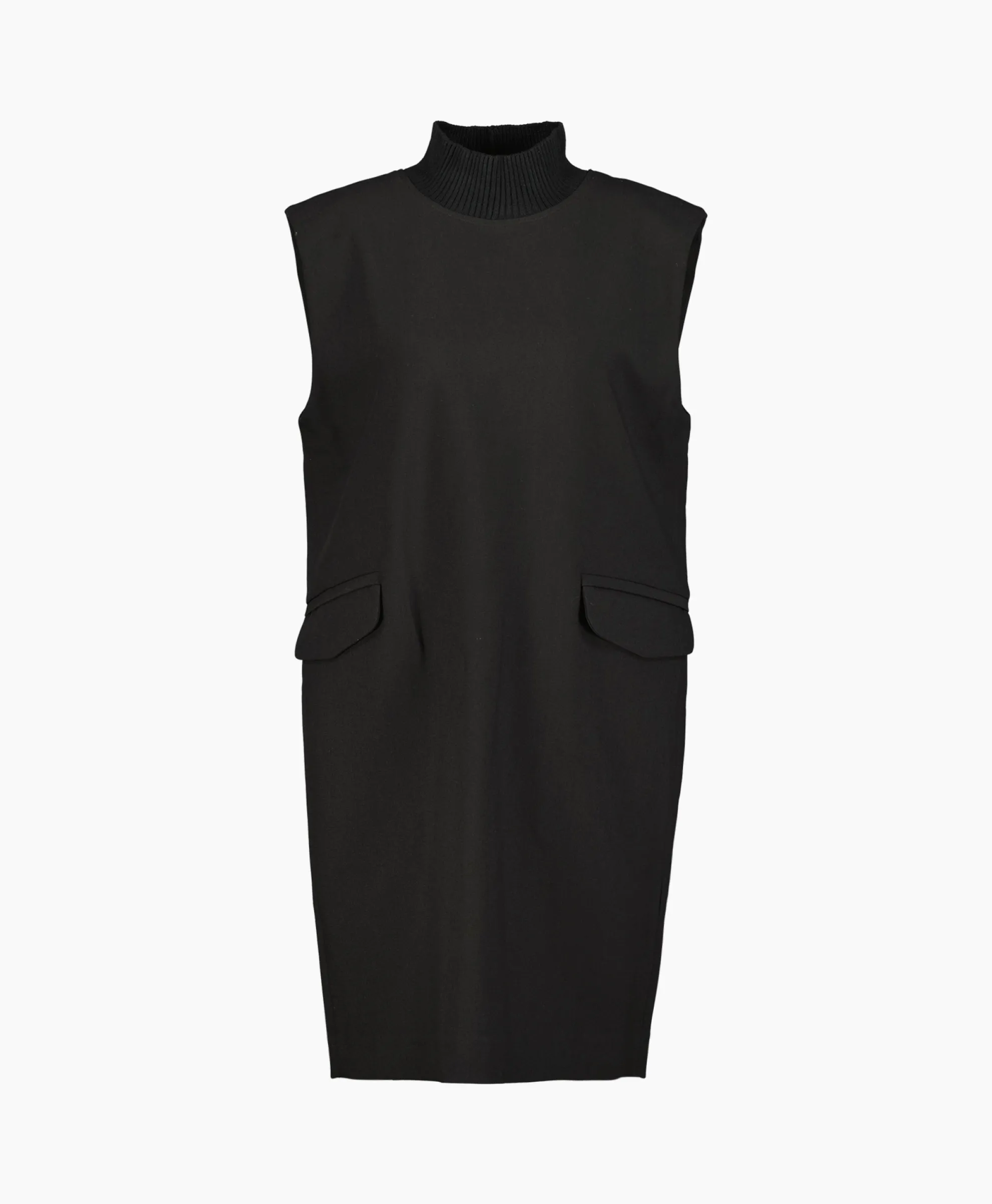 Co'Couture Mini Jurk Volacc Rib Turtleneck Zwart