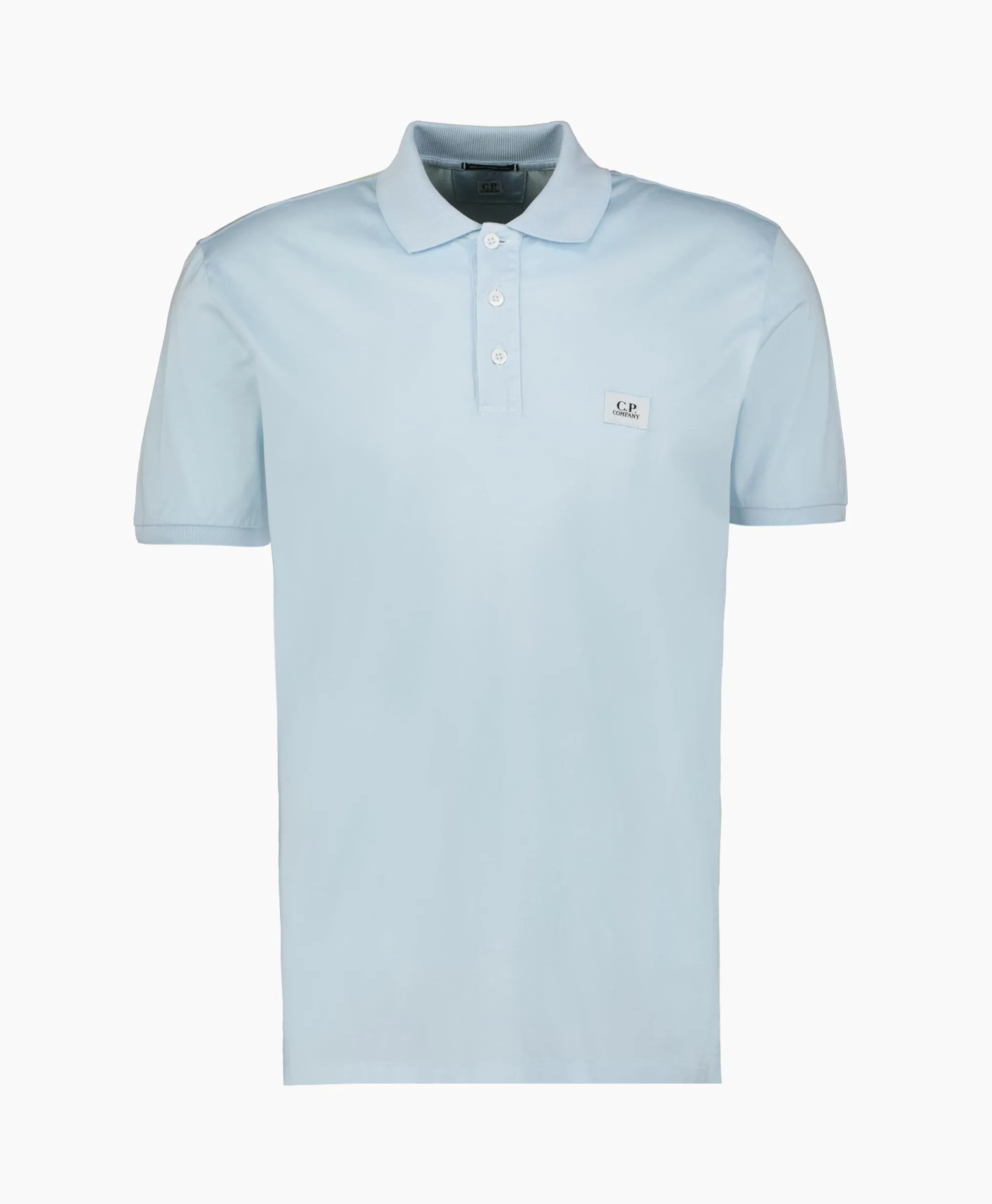 Cp Company Polo Mercerized Jersey Licht Blauw