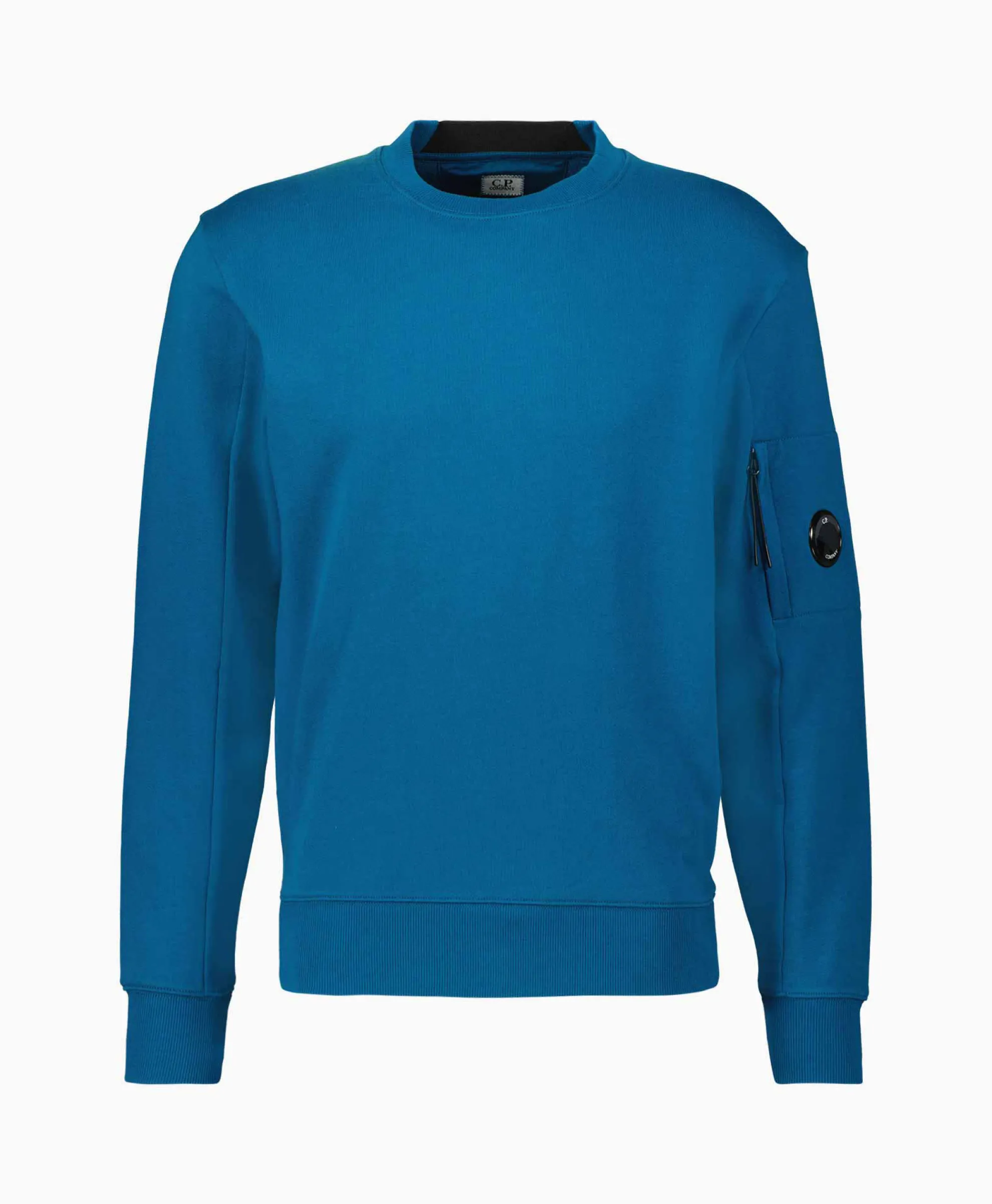 Cp Company Sweater Diagonal Raised Fleece Blauw