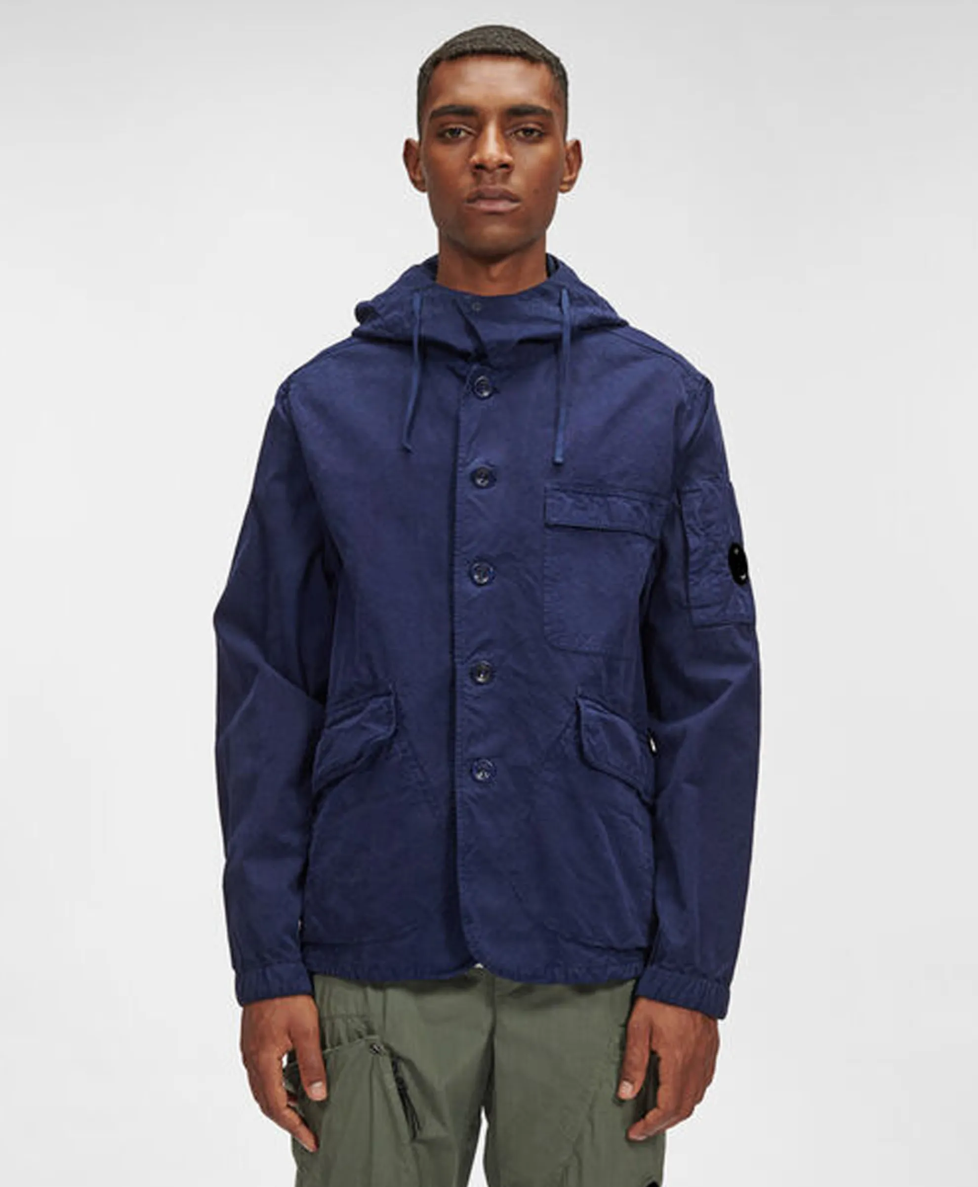 Cp Company Vest B Hooded Jacket Donker Blauw