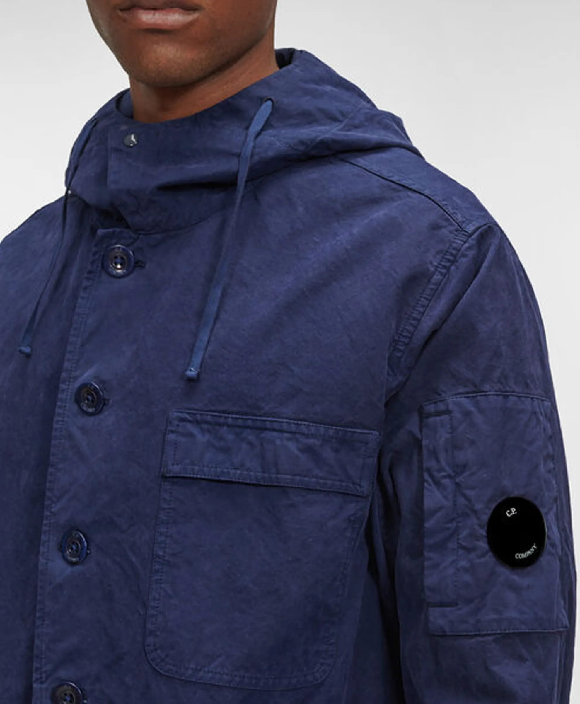 Cp Company Vest B Hooded Jacket Donker Blauw