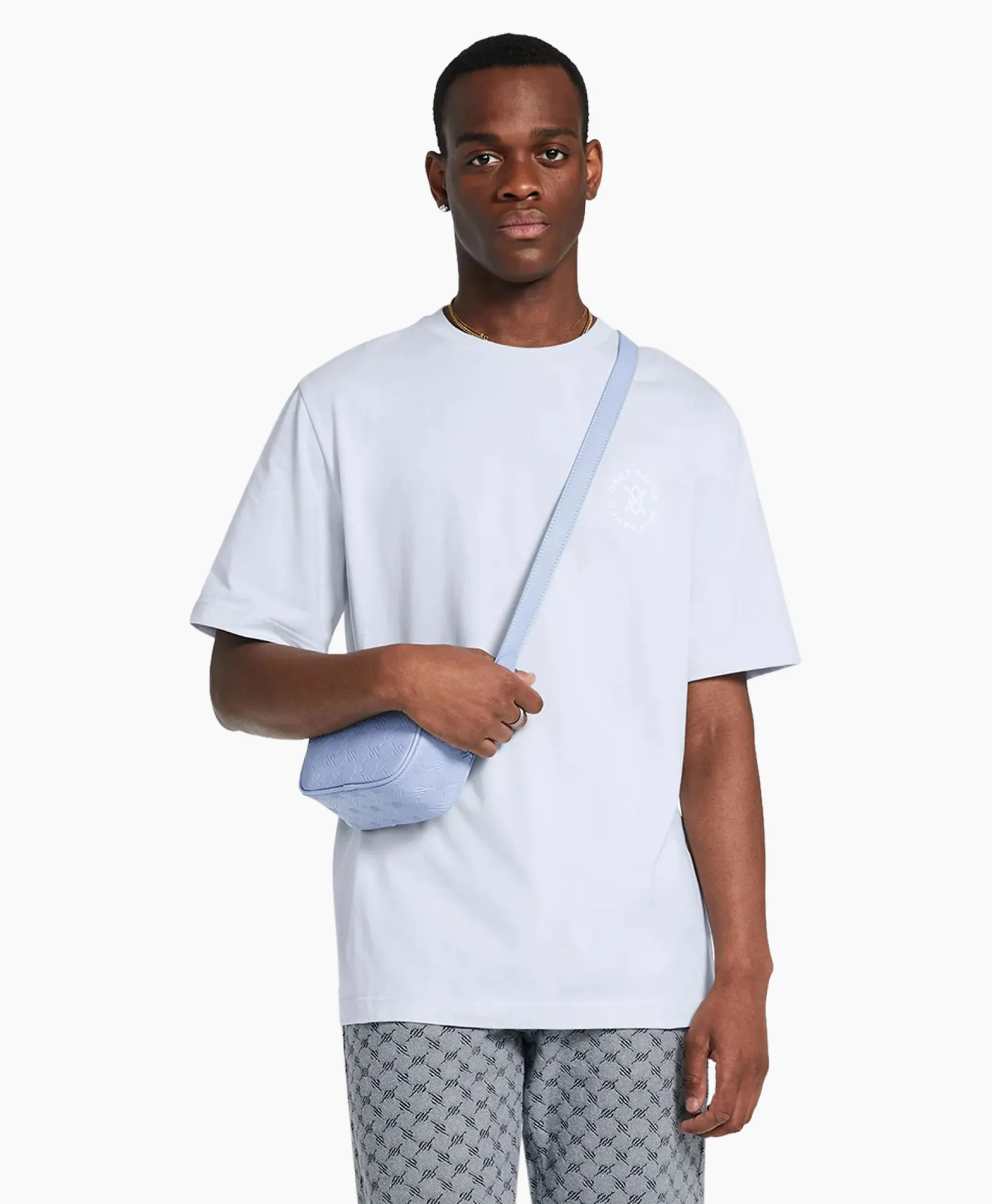 Daily Paper T-Shirt Korte Mouw Circle Licht Blauw