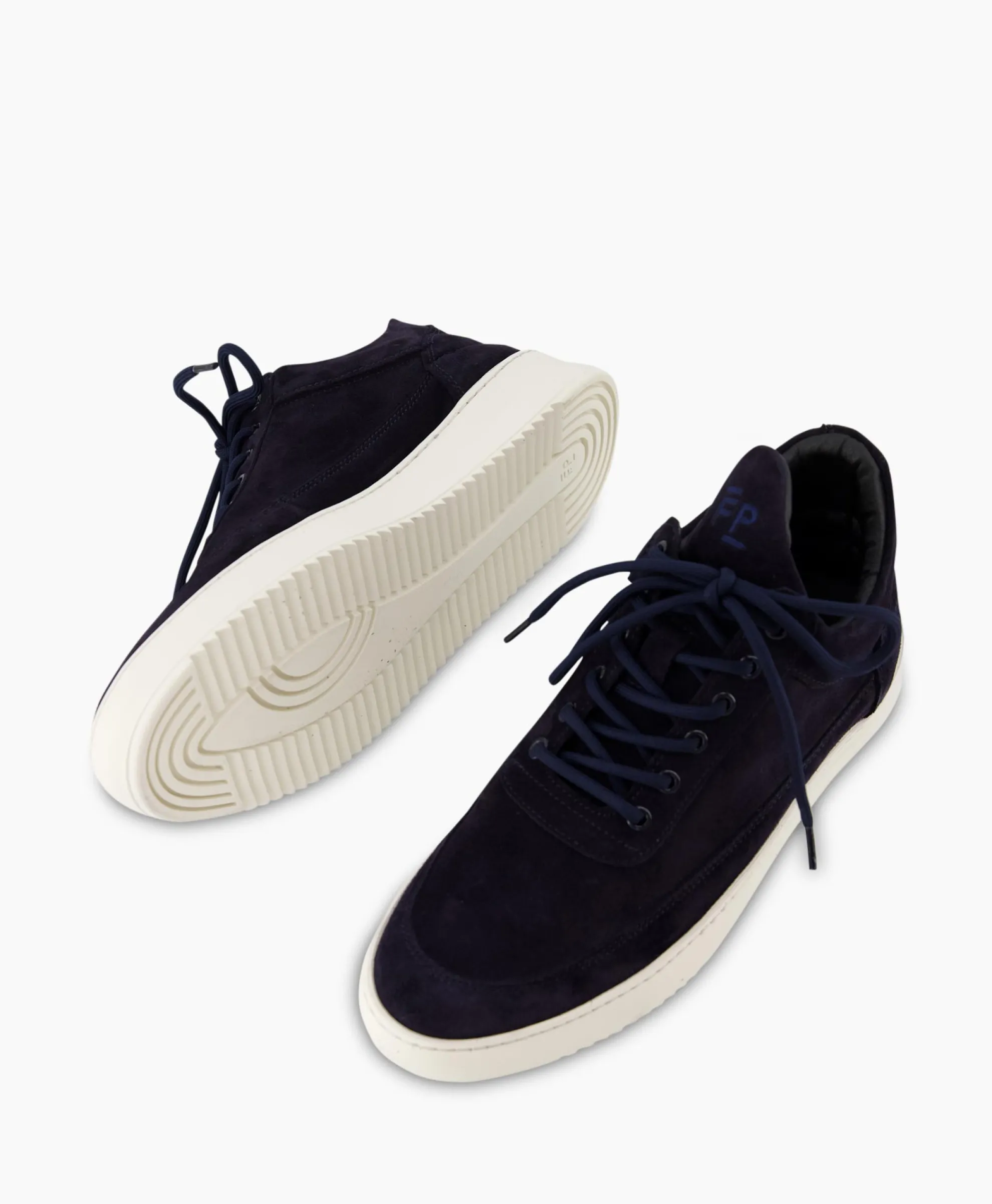 Filling Pieces Sneaker Low Top Suede Navy Donker Blauw