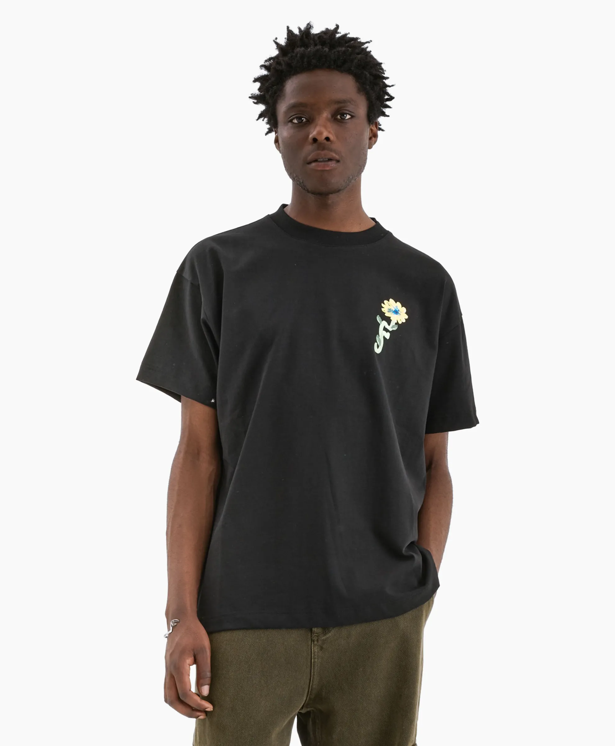 Flaneur T-Shirt Korte Mouw Tortuous Zwart