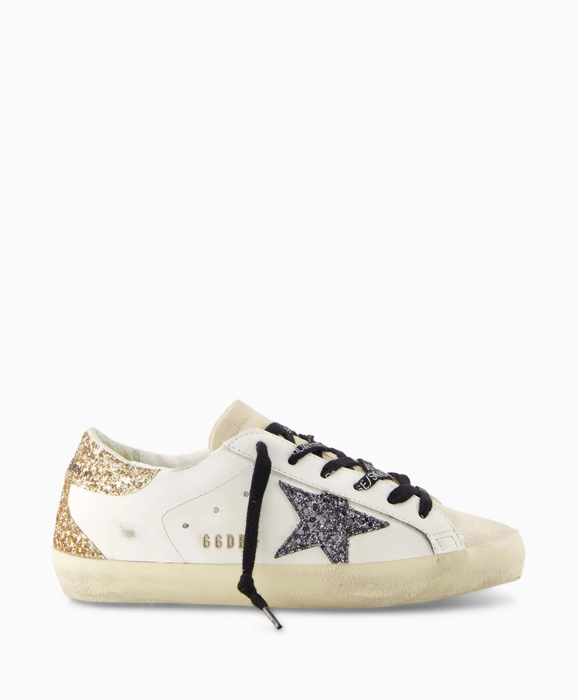Golden Goose Sneaker Super-Star Leather Upper Glitter Star Off White