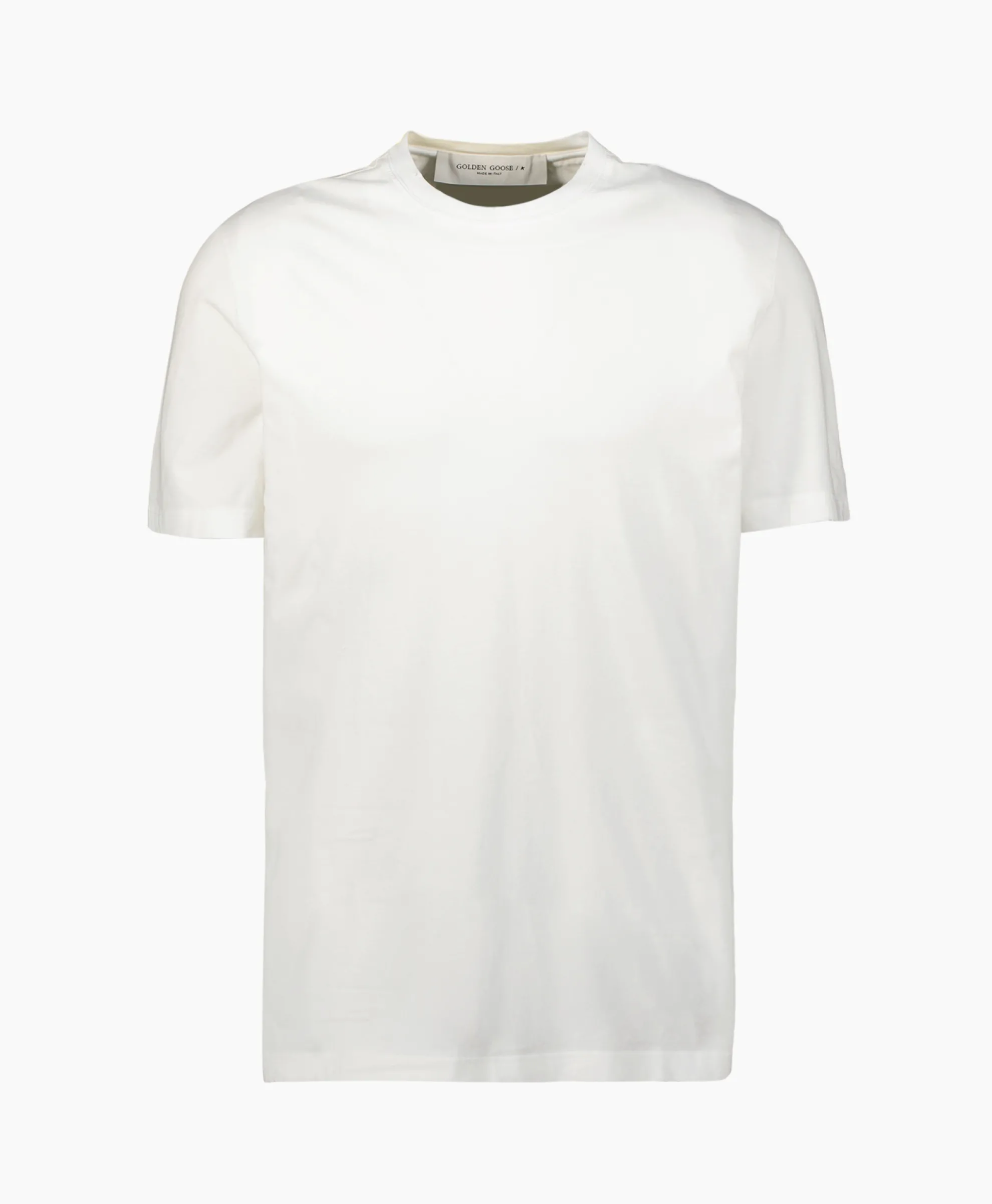 Golden Goose T-Shirt Korte Mouw Golden M's Regular Distressed Off White