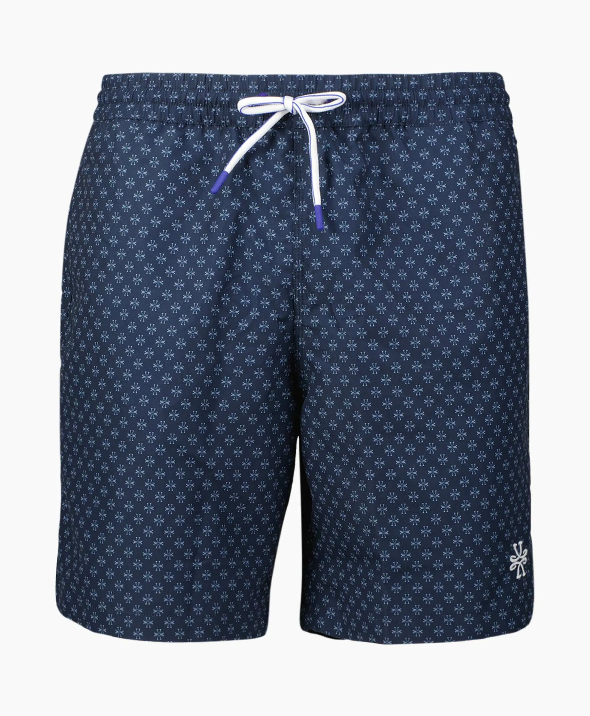 Jacob Cohen Zwembroek Micro Lily Print Blauw
