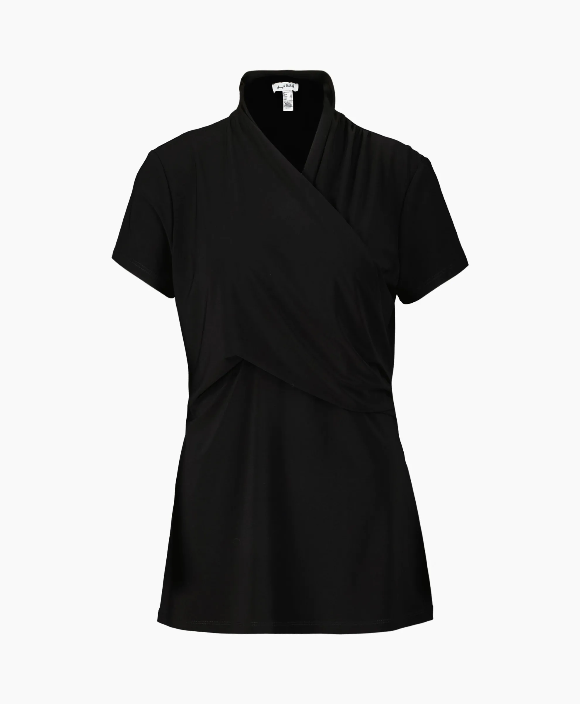 Joseph Ribkoff Top & T-Shirt Kraag Korte Mouwen Zwart