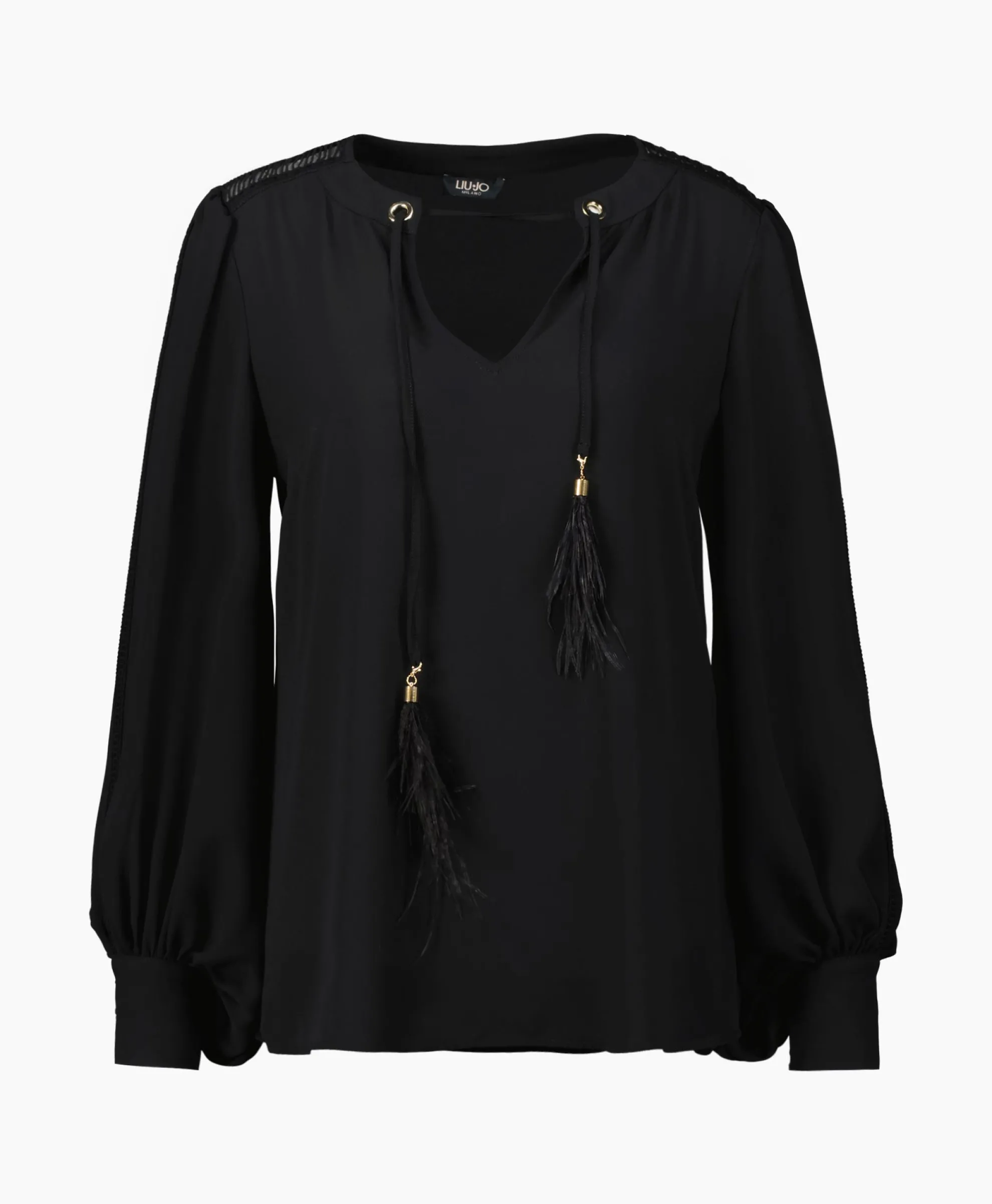 Liu Jo Blouse Ecs Tunica C/Passamaneria Zwart