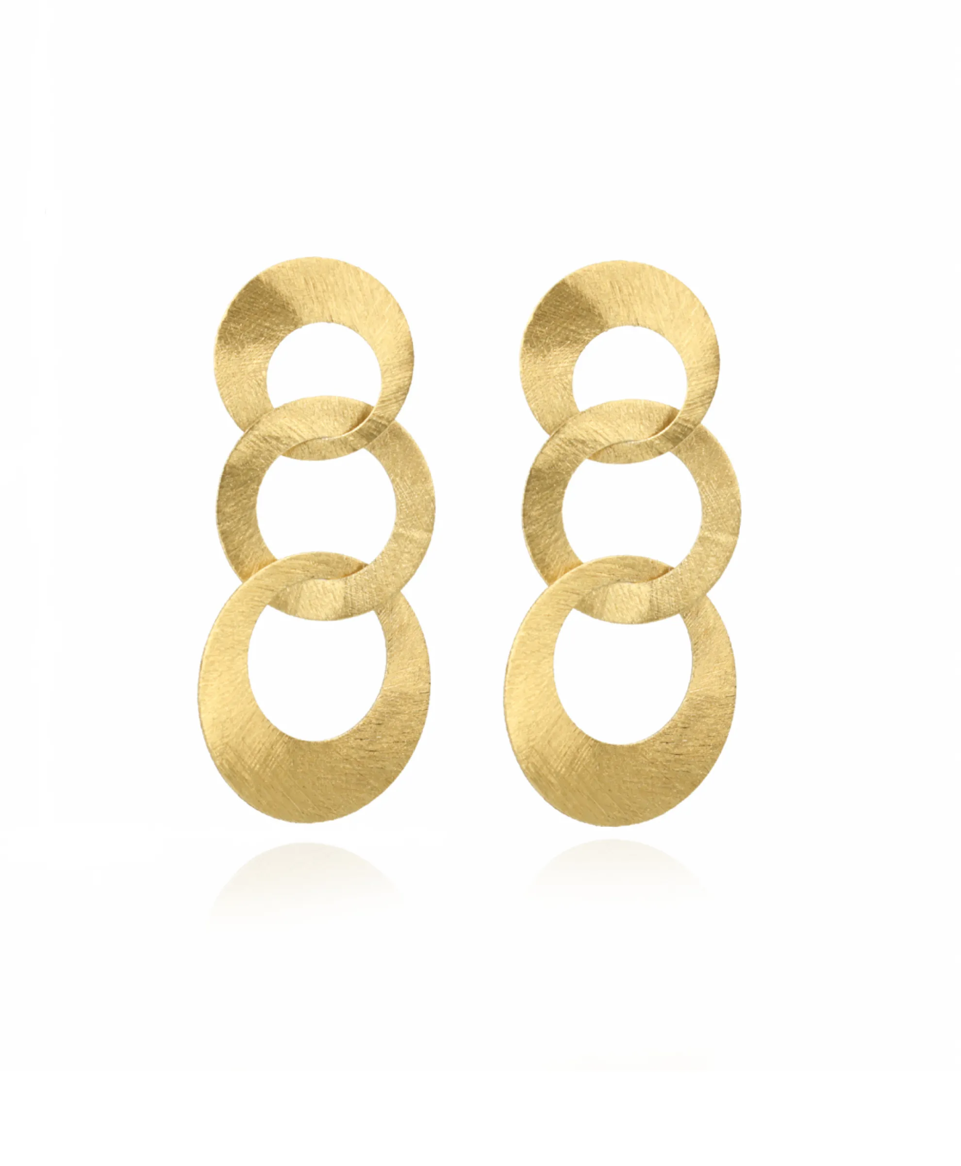 Lott. Gioielli Oorbellen Triple Round L Goud