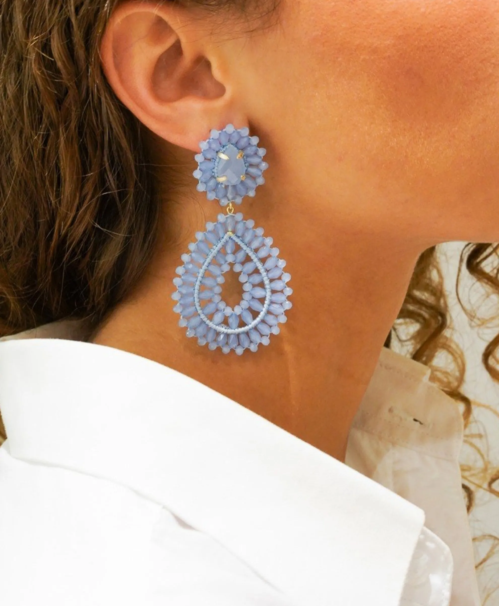 Lott. Gioielli Oorbellen Ce Si Double Drop S Blauw