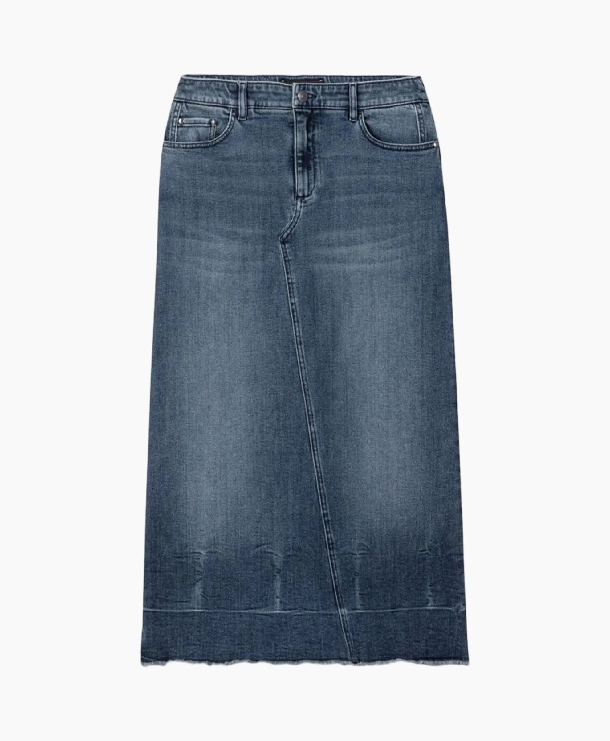 Luisa Cerano Midi Rok 598227/3388-0 Donker Blauw