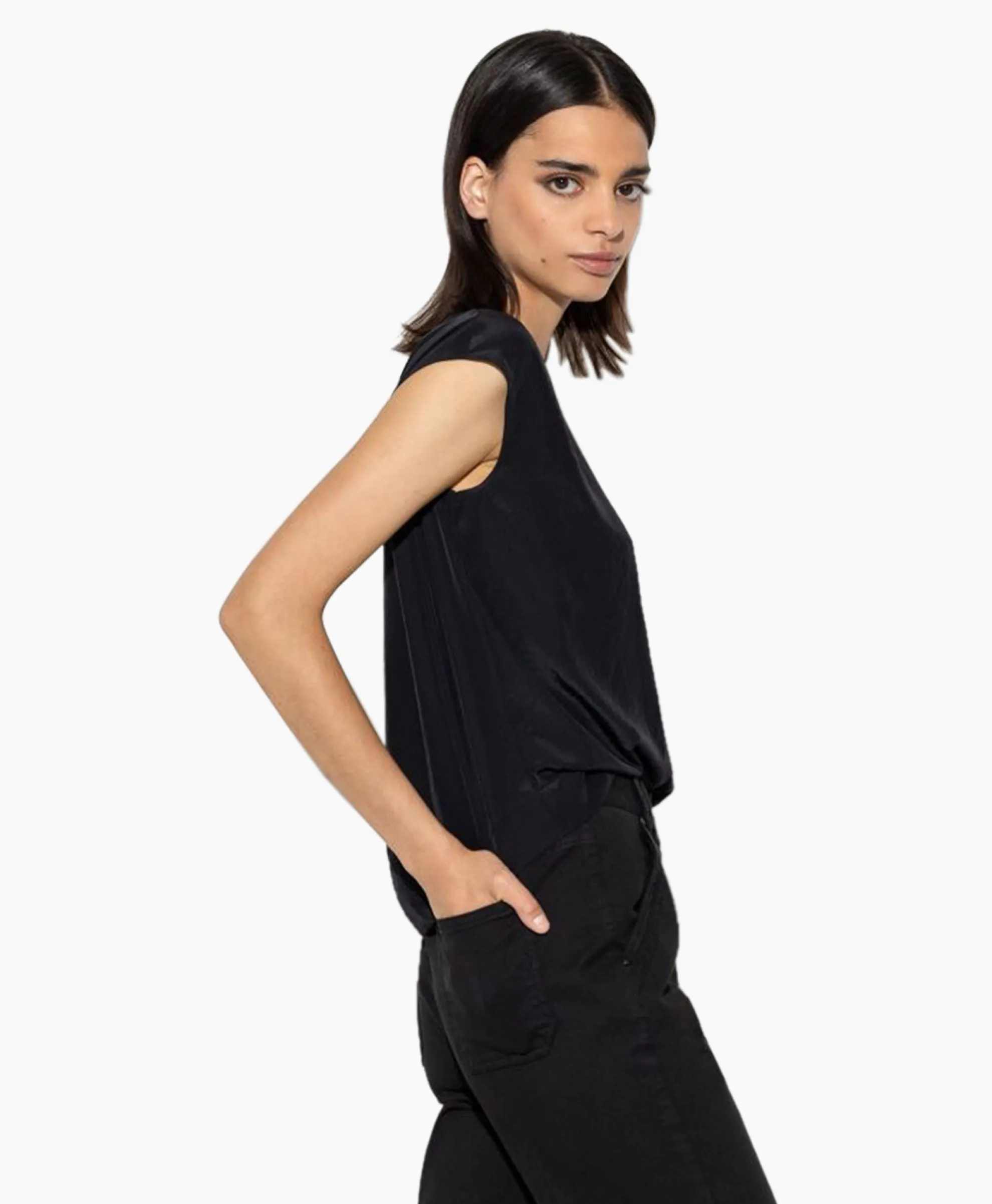 Luisa Cerano Top 298441/3597-0 Zwart Dessin