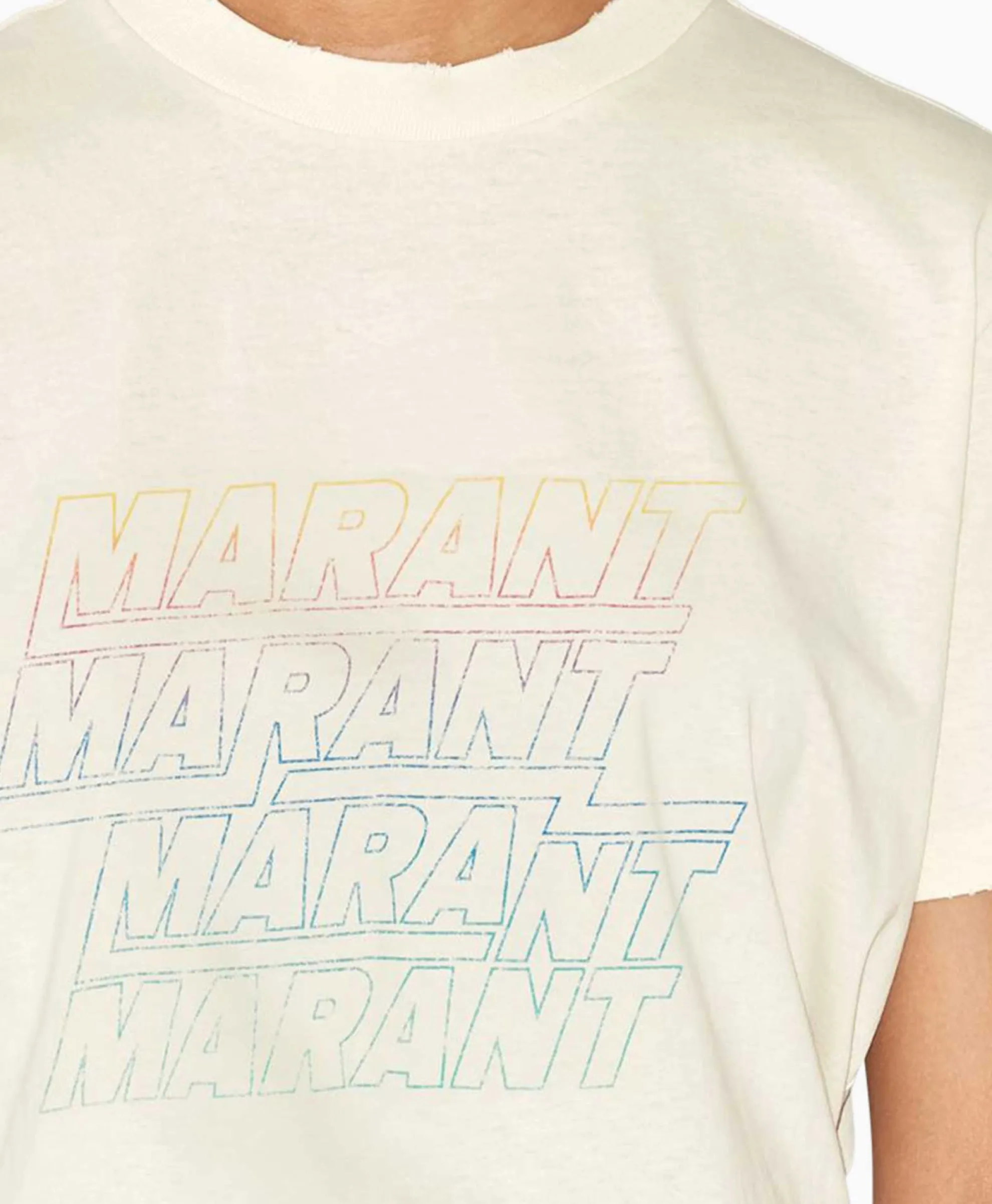 Marant Etoile T-Shirt Korte Mouw Ziliani-Ga Ecru