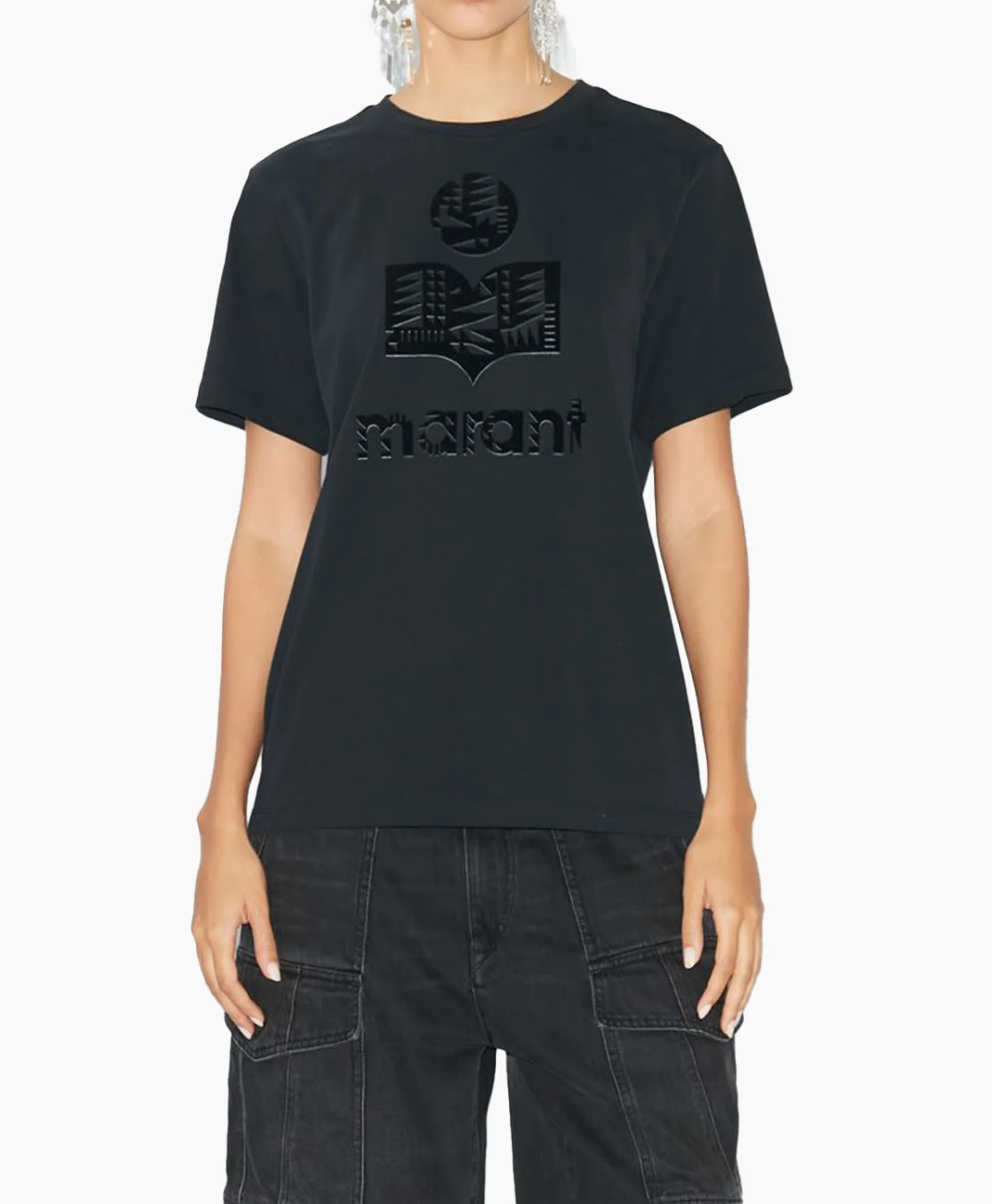 Marant Etoile T-Shirt Korte Mouw Zewel-Ga Zwart