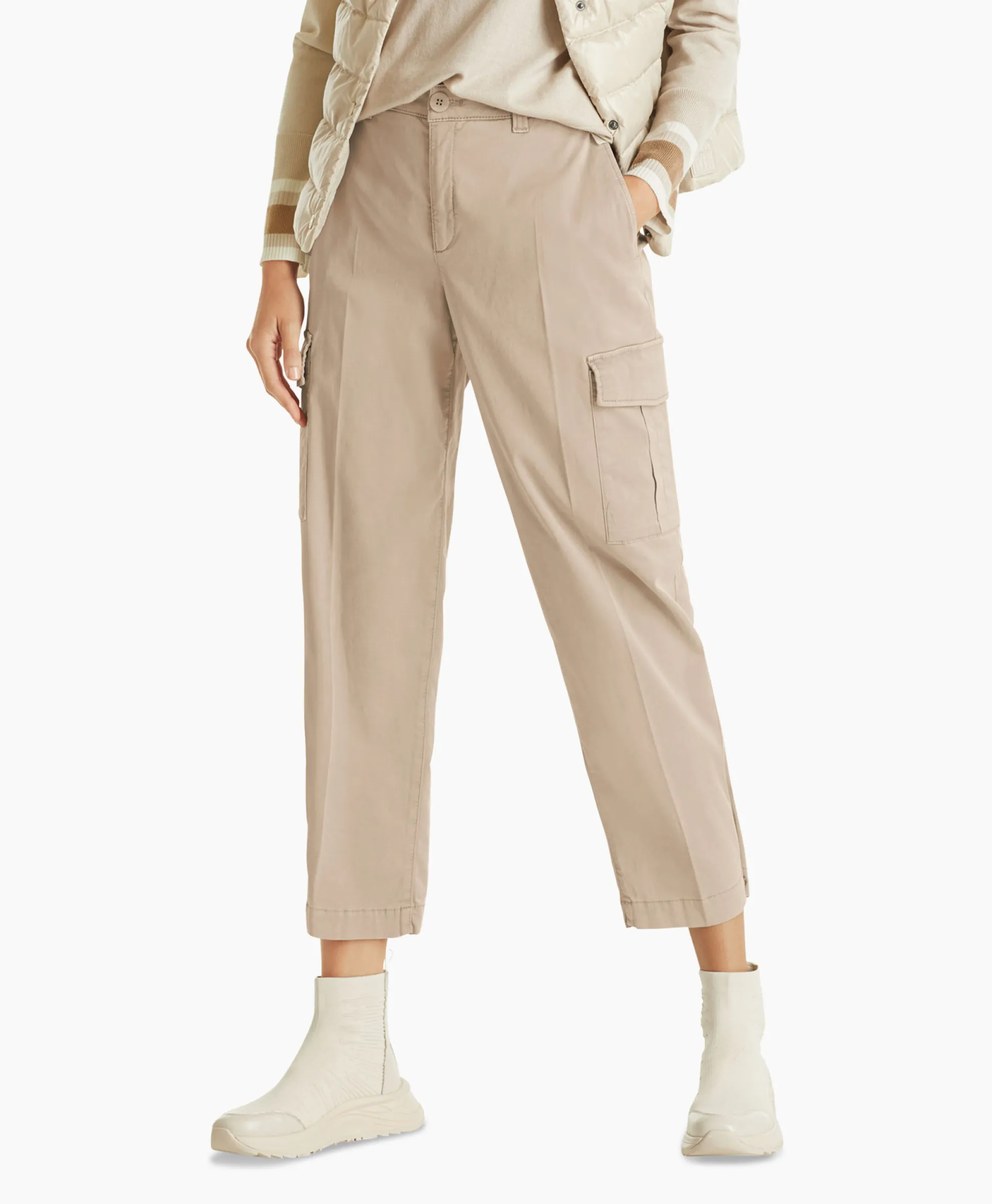 Marc Cain Pants Broek Wp 81.12 W50 Licht Grijs