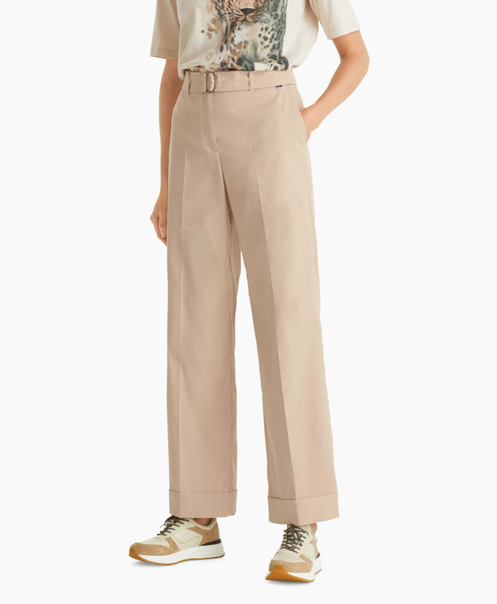 Marc Cain Pants Broek Wp 81.25 W07 Licht Grijs