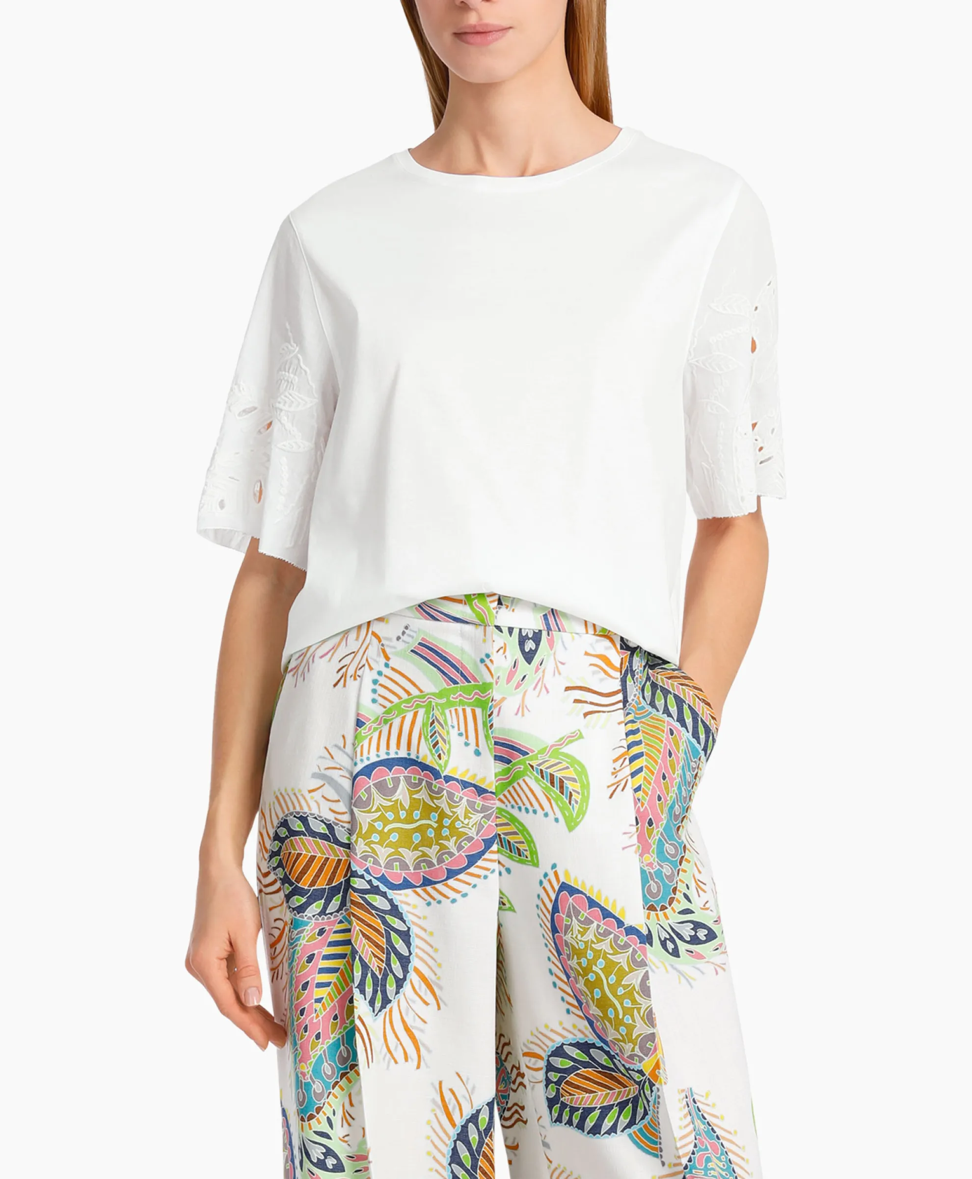 Marccain Collectie T-Shirt Wc 48.62 J81 Wit