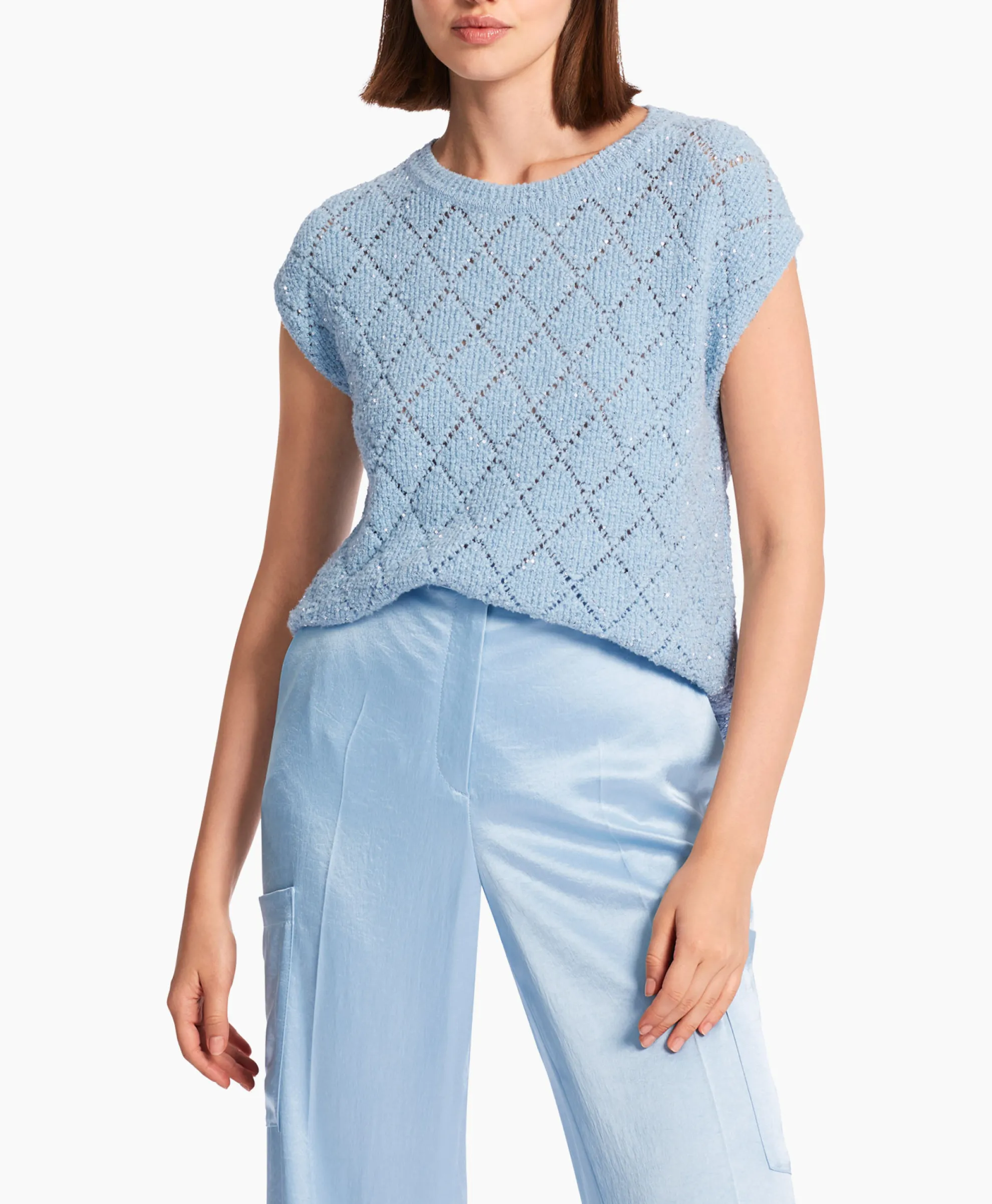 Marccain Collectie Top Wc 42.01 M25 Licht Blauw