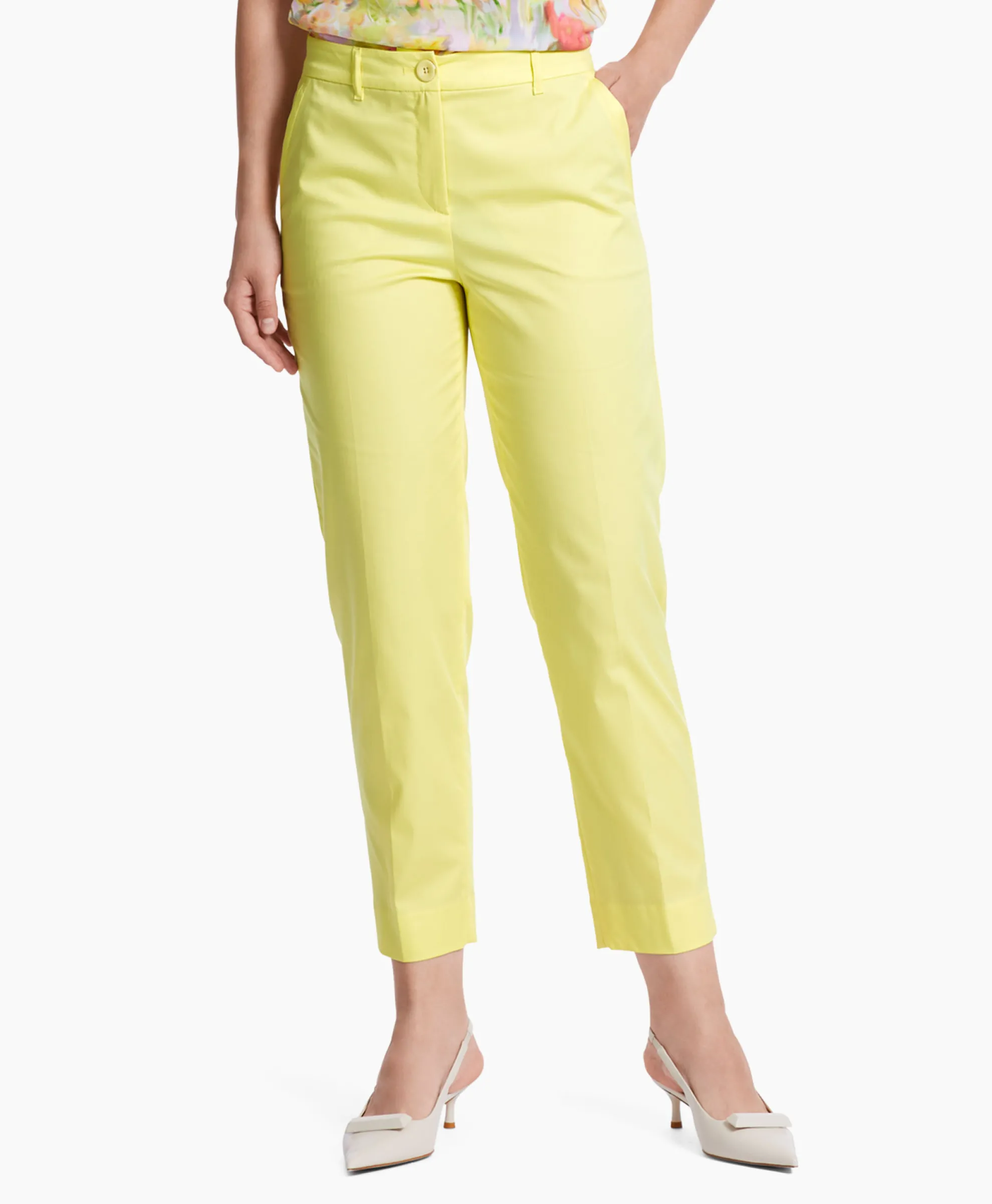 Marccain Collectie Broek Wc 81.31 W45 Midden Geel