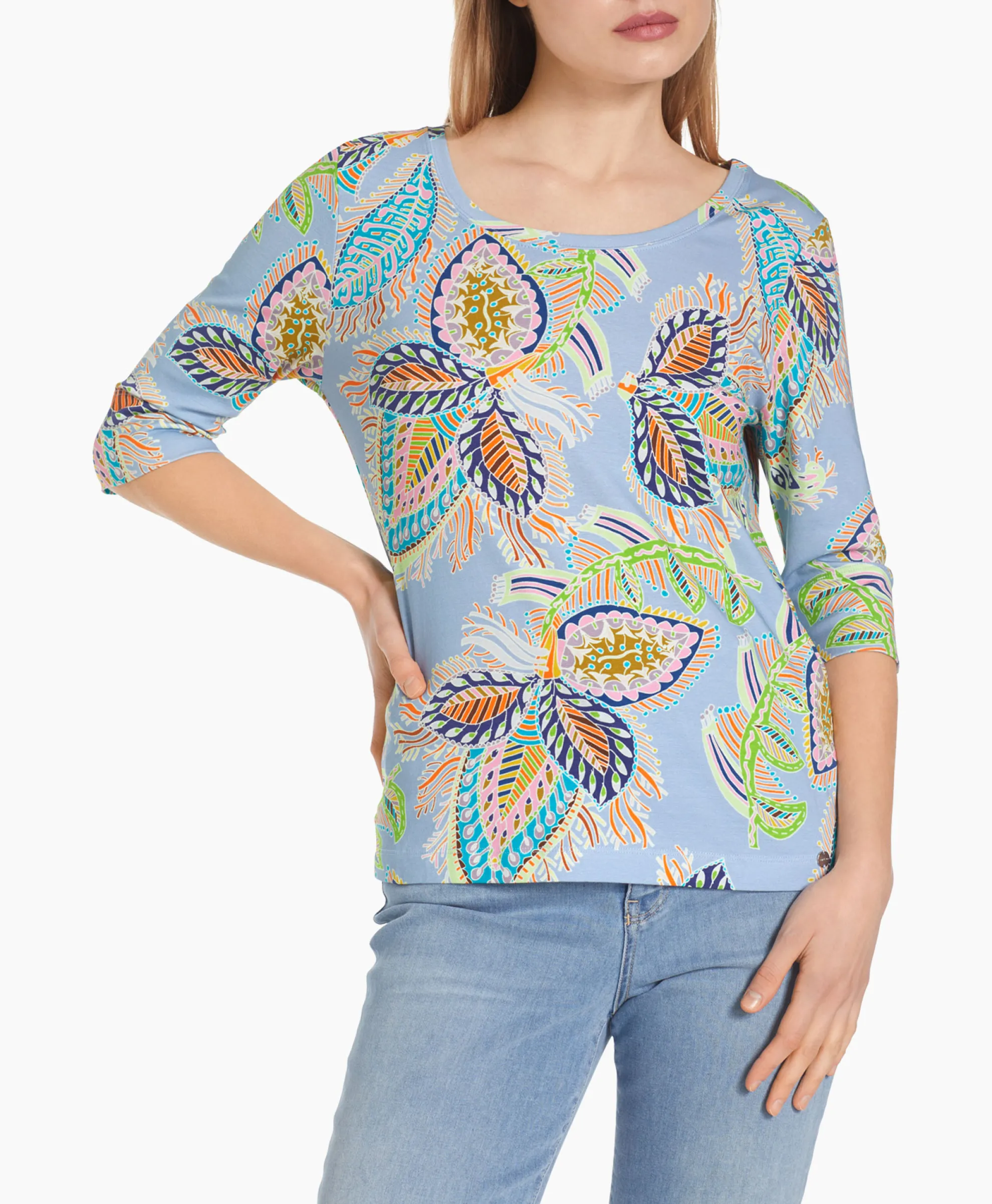 Marccain Collectie T-Shirt Wc 48.66 J47 Licht Blauw