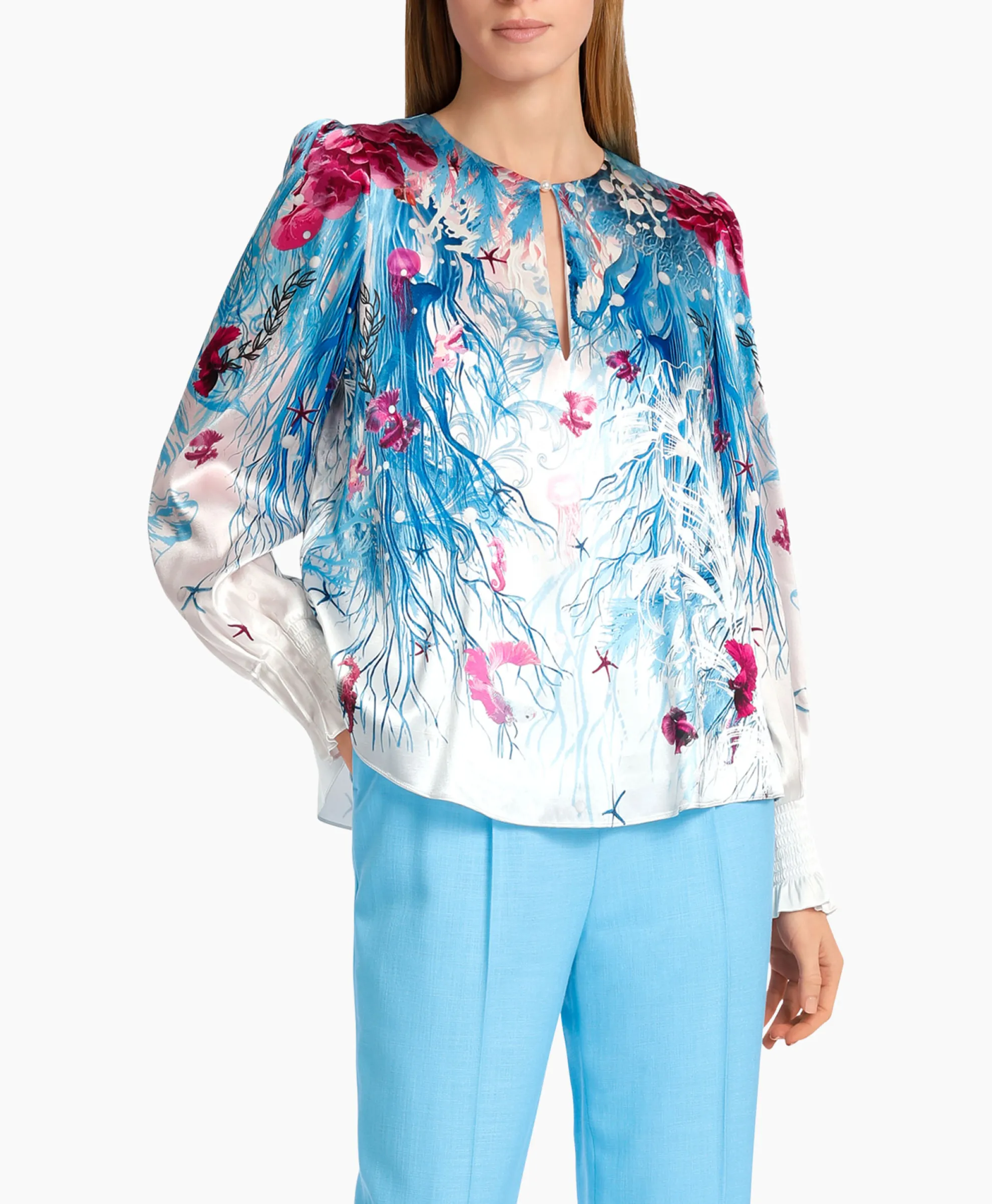 Marccain Collectie Blouse Wc 51.47 W89 Aqua