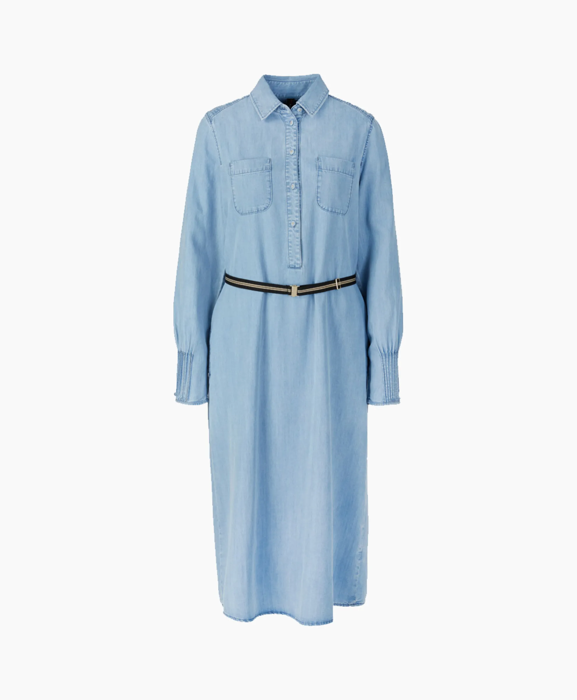 Marccain Collectie Mini Jurk Uc 21.02 D63 Licht Blauw