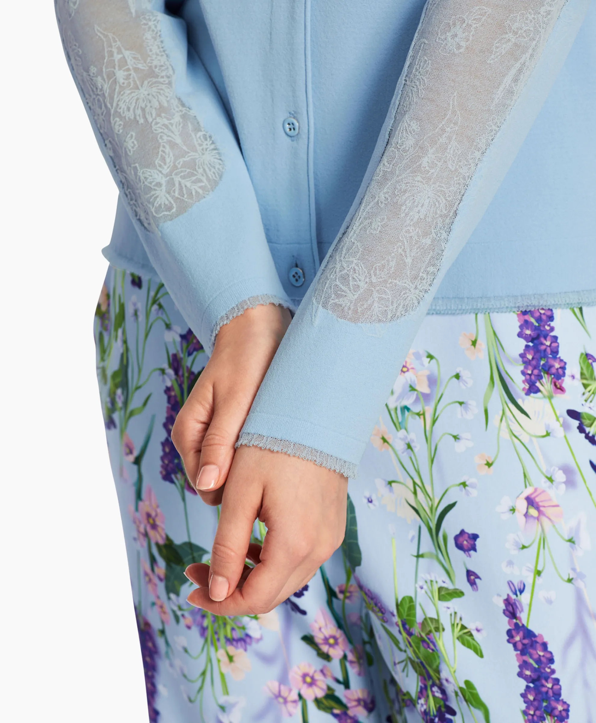 Marccain Collectie Vest Wc 39.13 M27 Licht Blauw