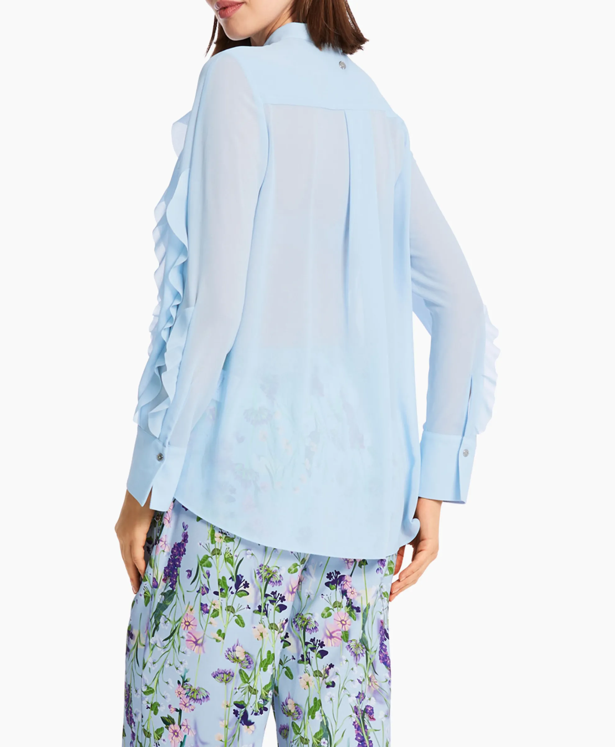 Marccain Collectie Blouse Wc 51.27 W44 Licht Blauw
