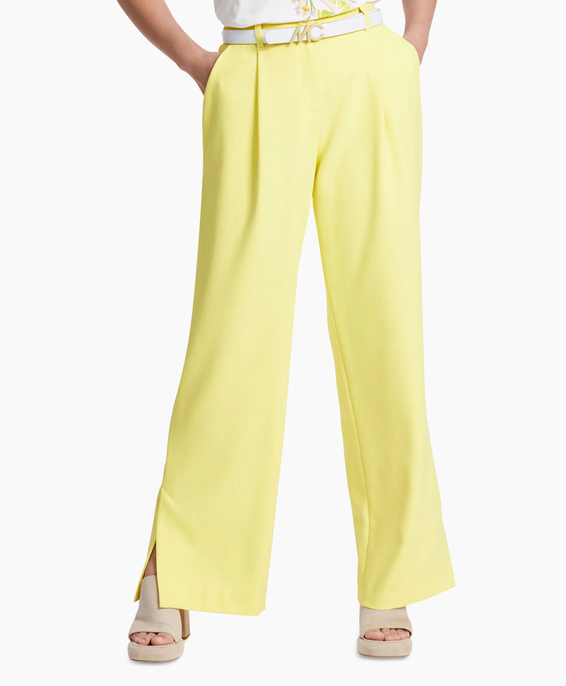 Marccain Collectie Broek Wc 81.24 W03 Midden Geel