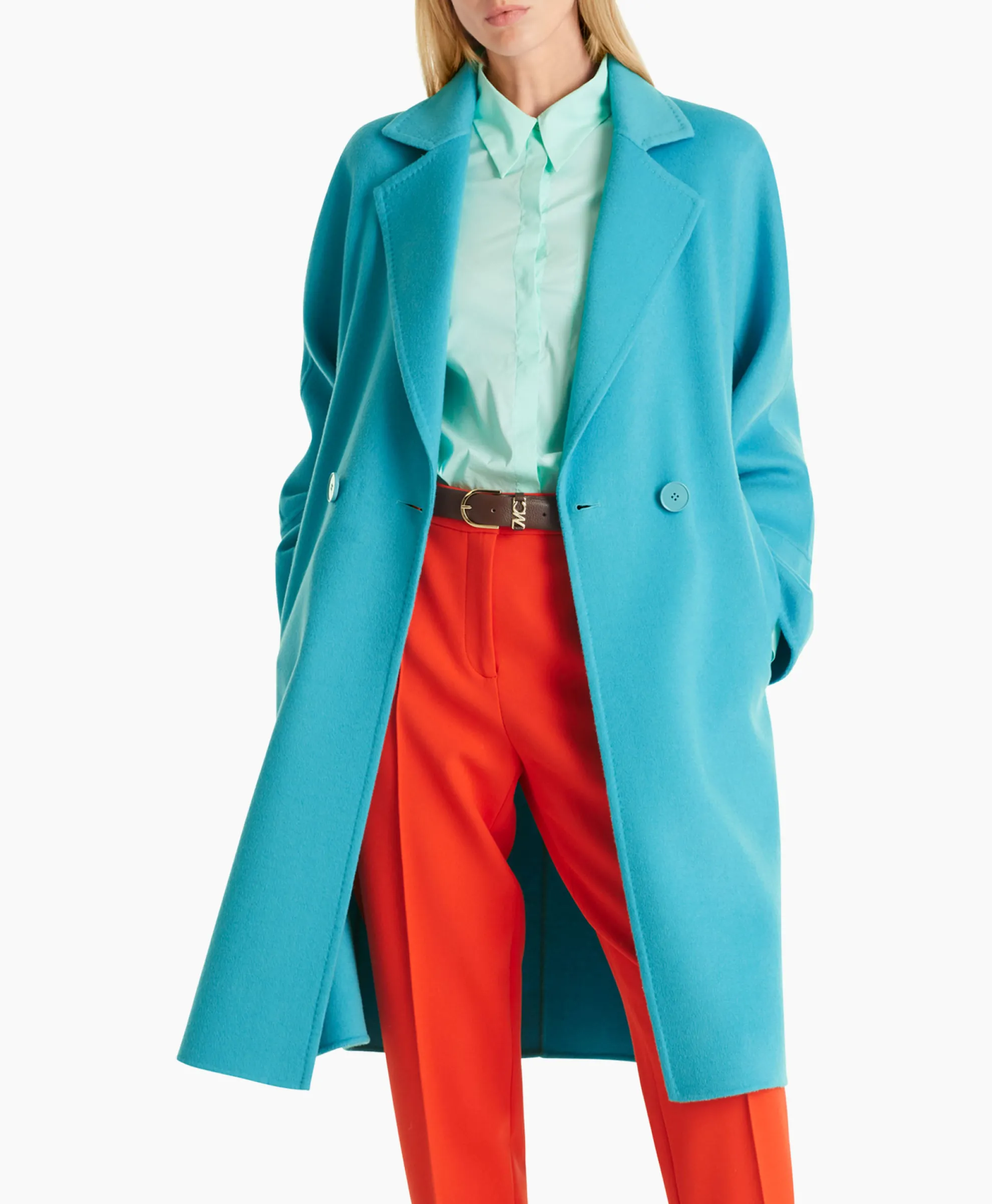 Marccain Collectie Coat Wc 11.02 W33 Turquoise